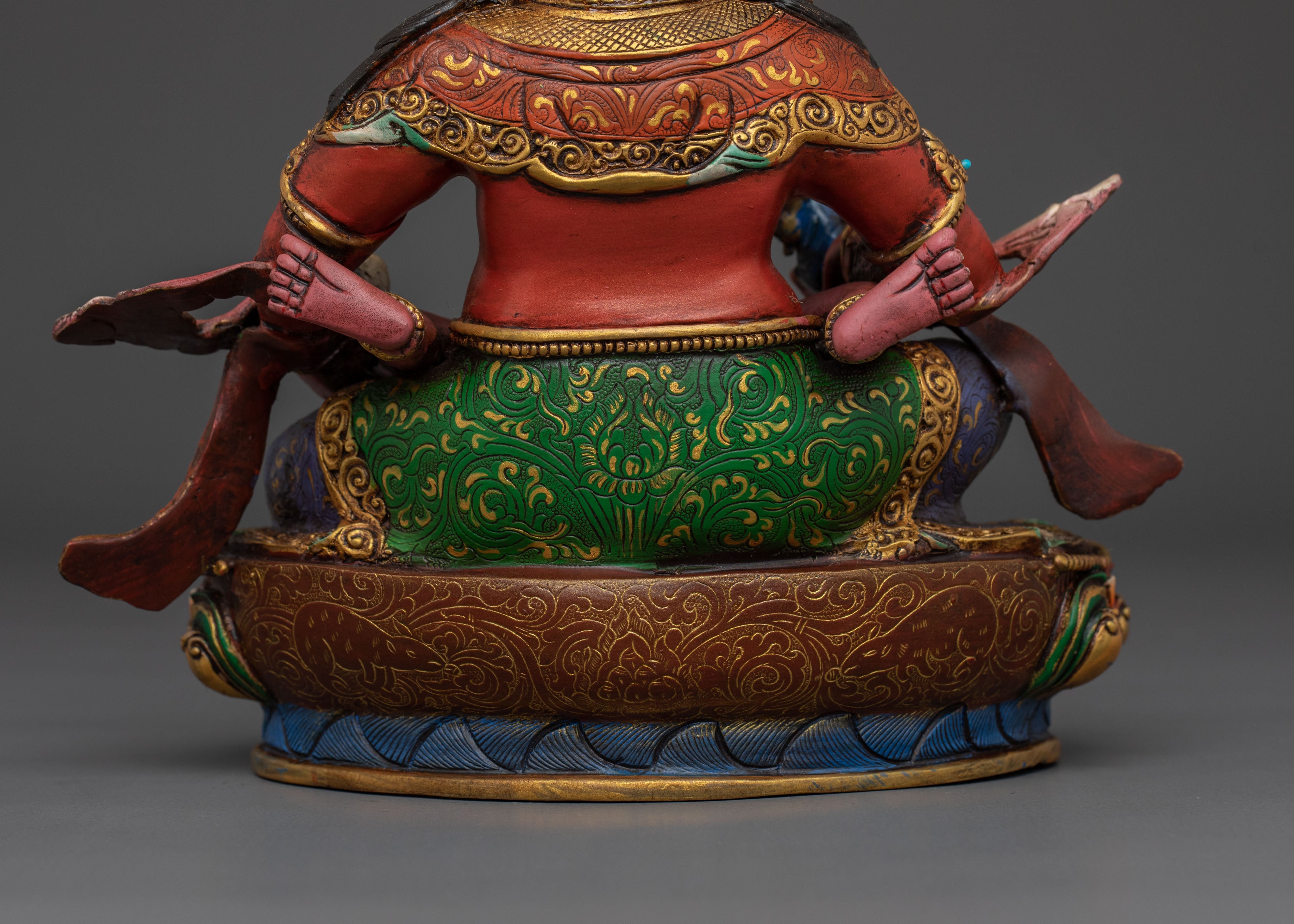 Red Dzambhala Statue | Tibetan Buddhist Deity