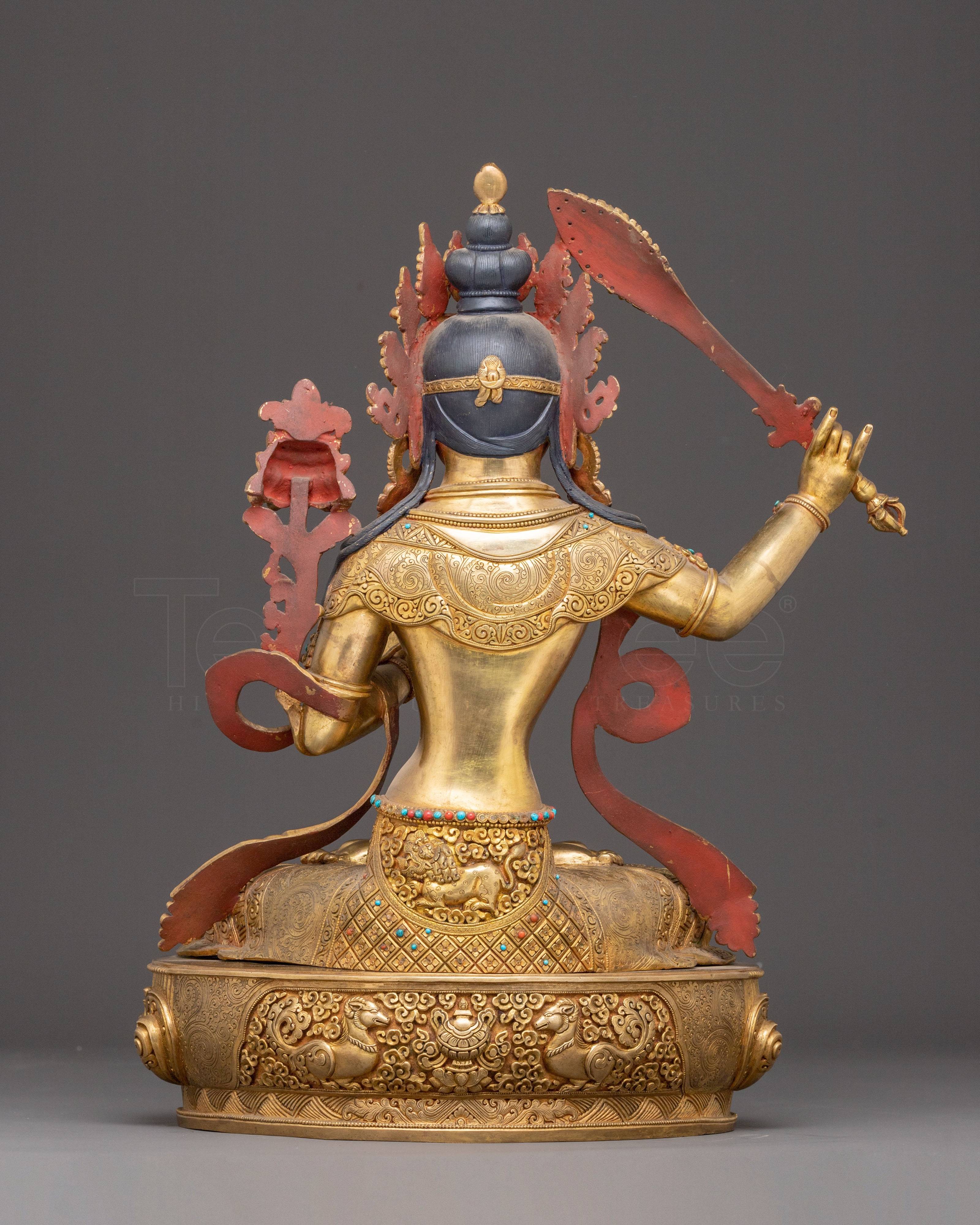 Manjushri Bodhisattva Handcrafted Statue | Traditional Himalayan Art