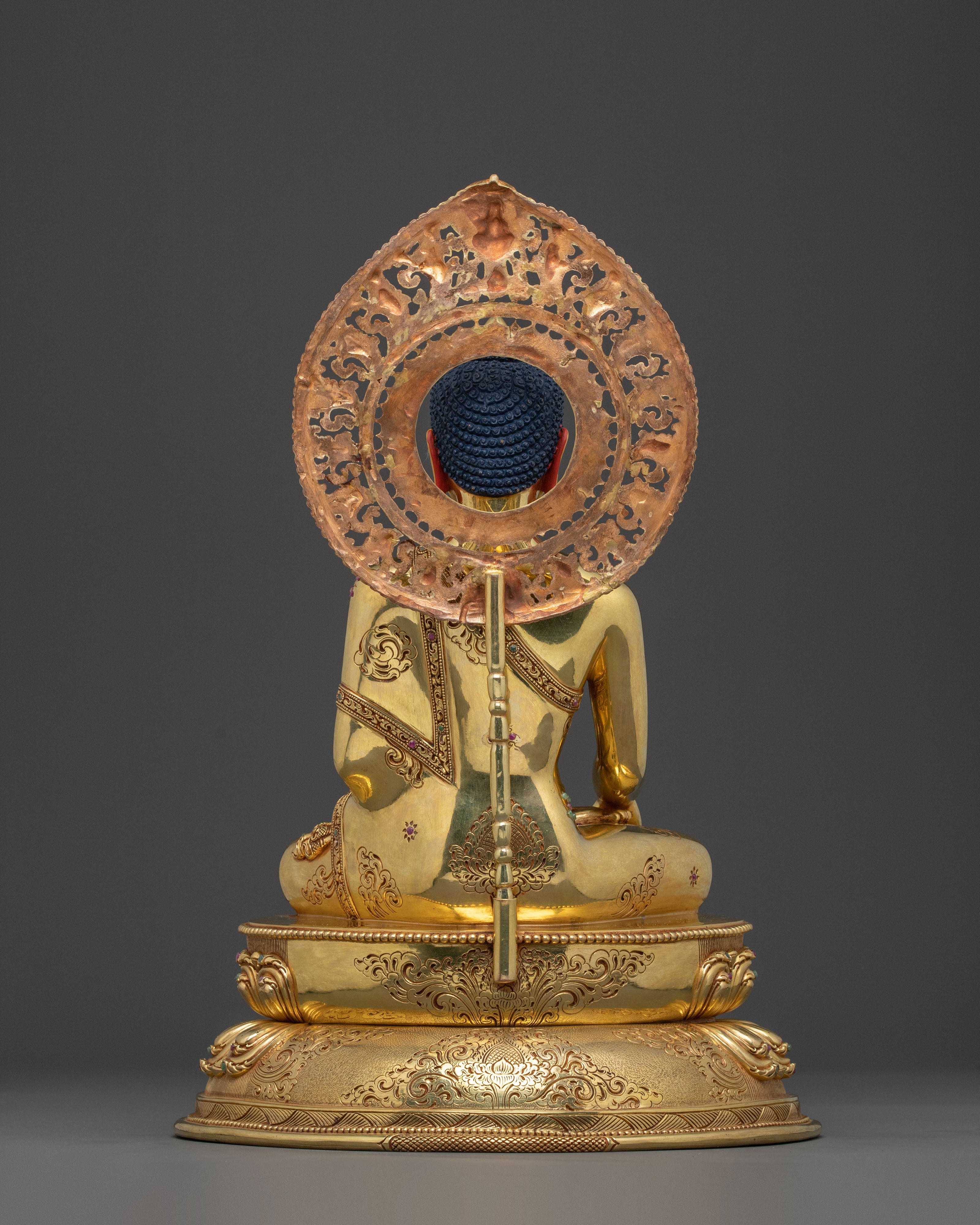 Shakyamuni Buddha: Handcrafted 24K Gold Gilded Statue