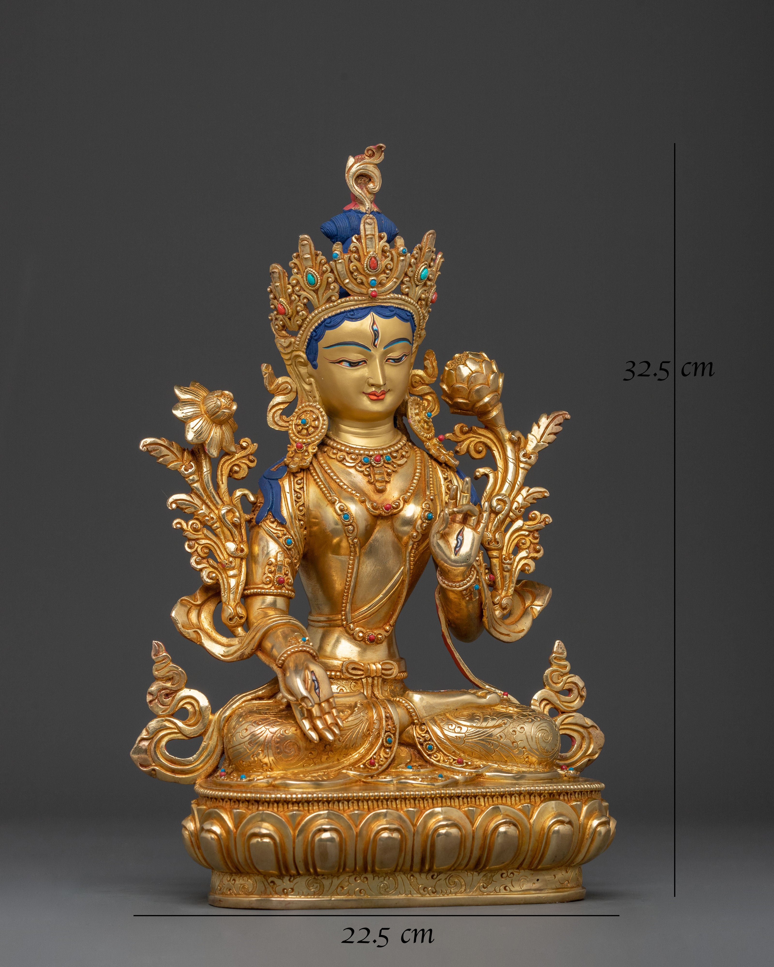 Sacred White Tara Figurine | Buddhist Healing Deity