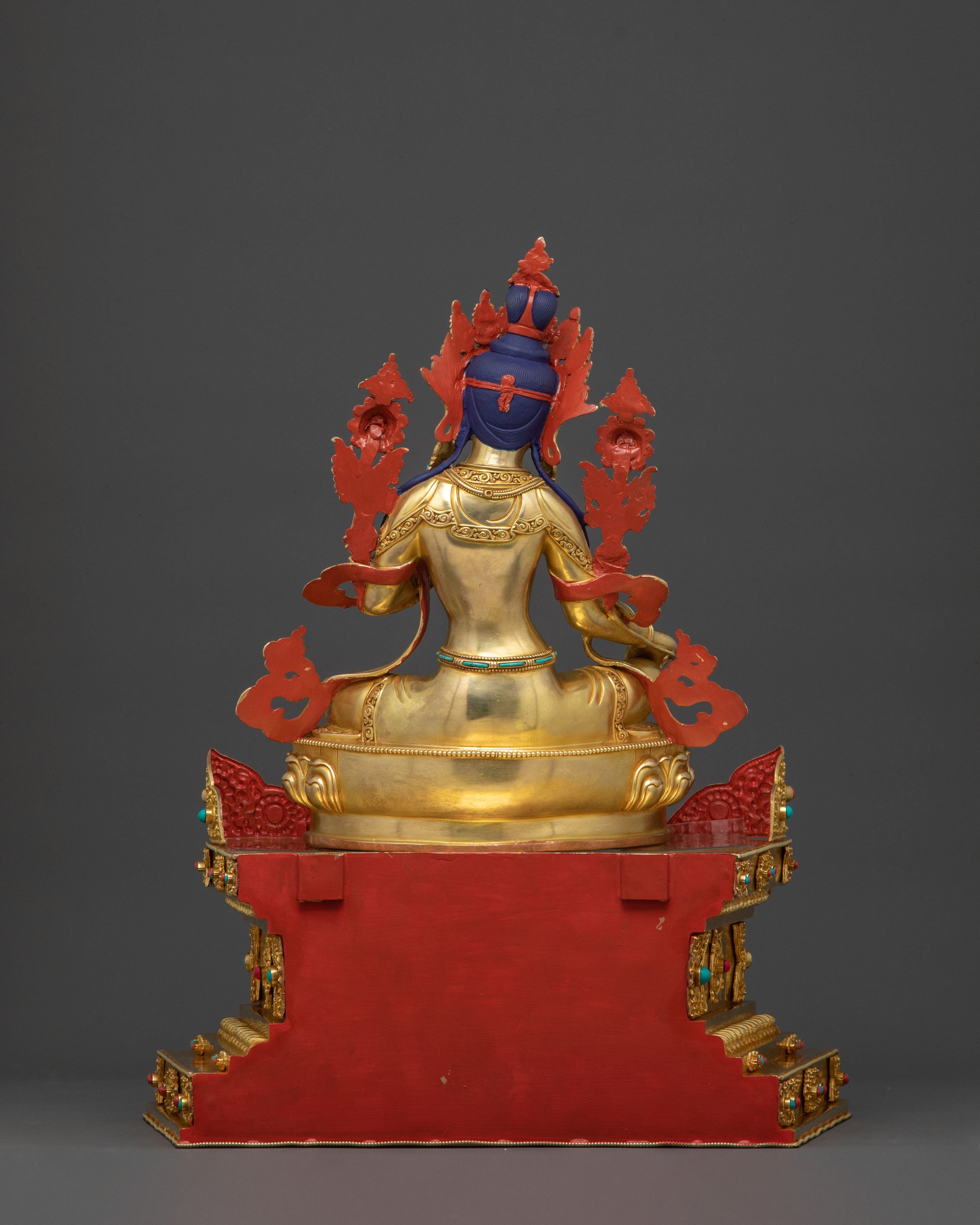 Seated Green Tara Goddess Sculpture | Compassion Goddess