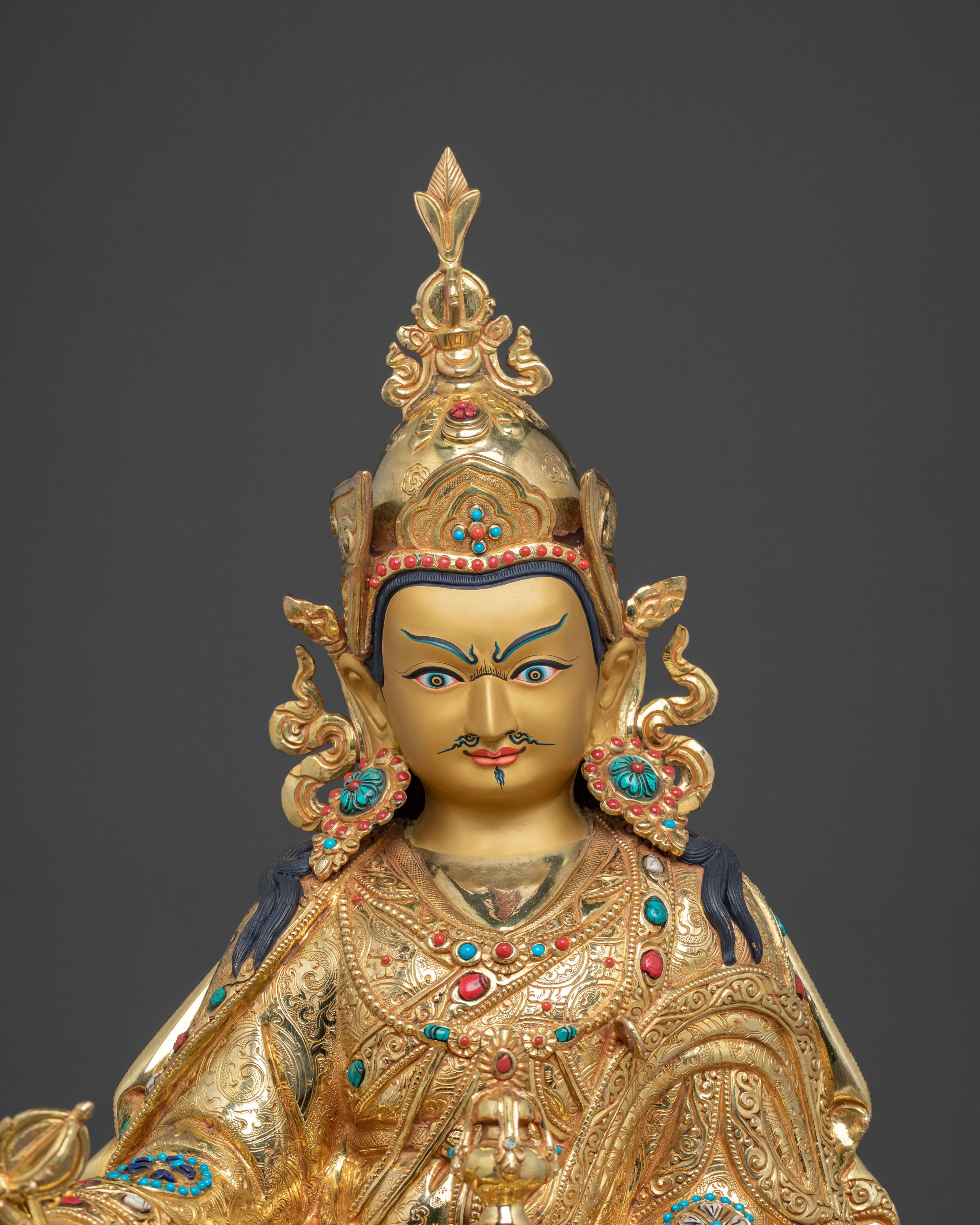 Padmasambhava Sacred Dharma Statue | Handcrafted Tibetan Buddhist Art