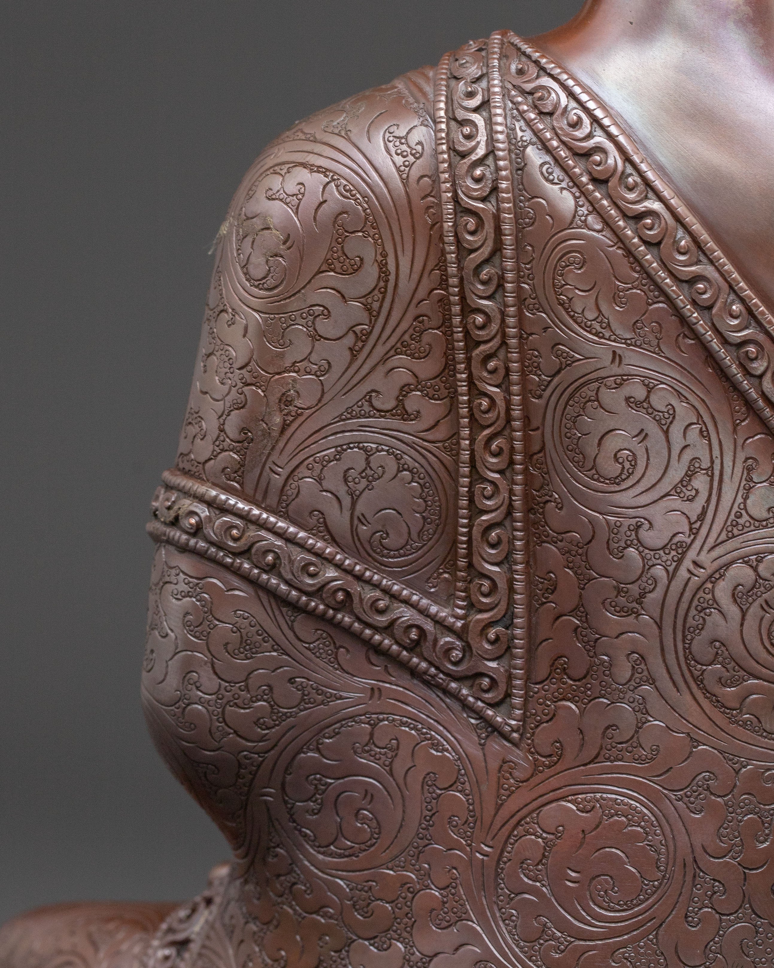 Medicine Buddha Altar Decor Statue - Oxidized Copper Bhaisajyaguru