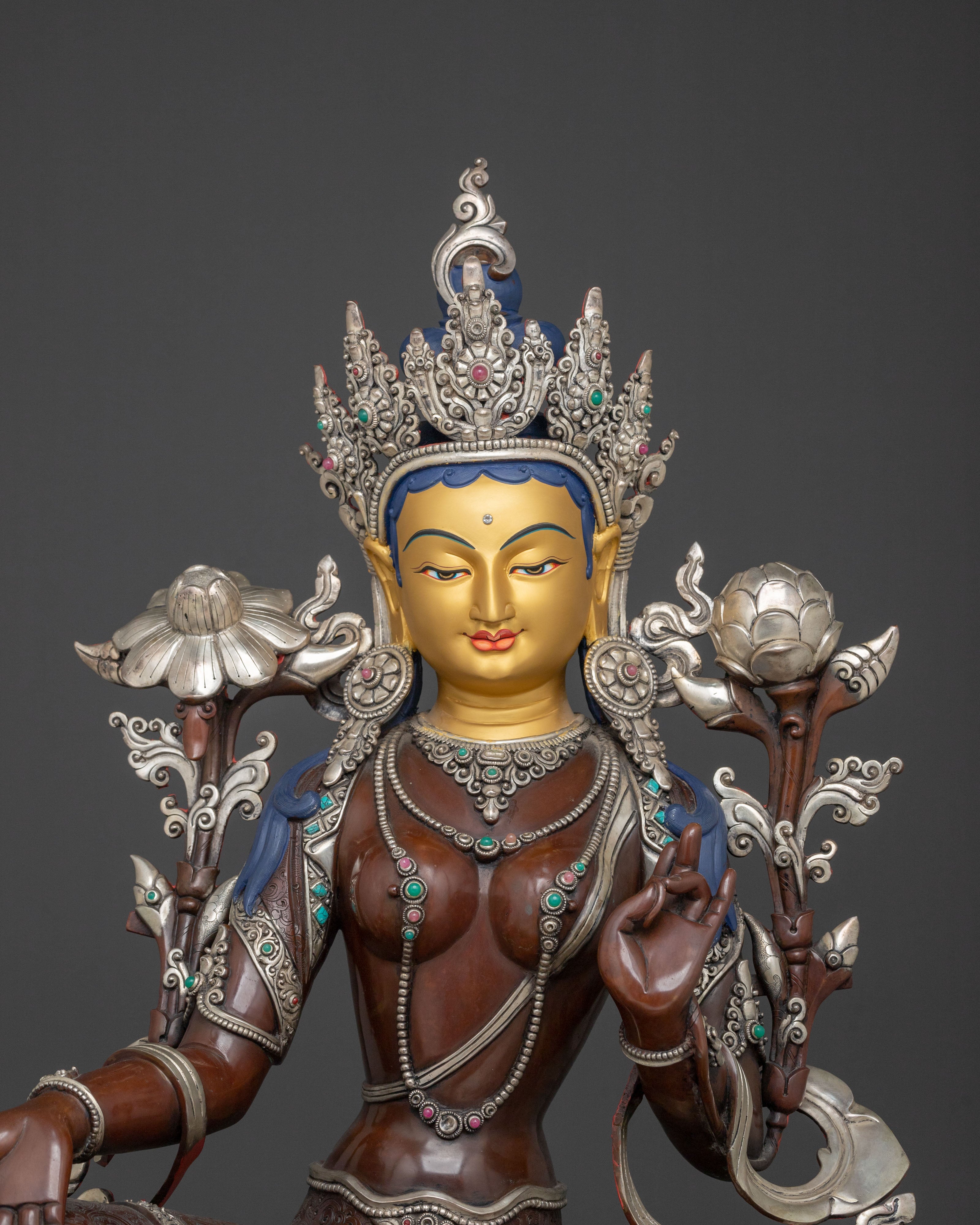 Protector Green Tara Statue | Compassionate Goddess