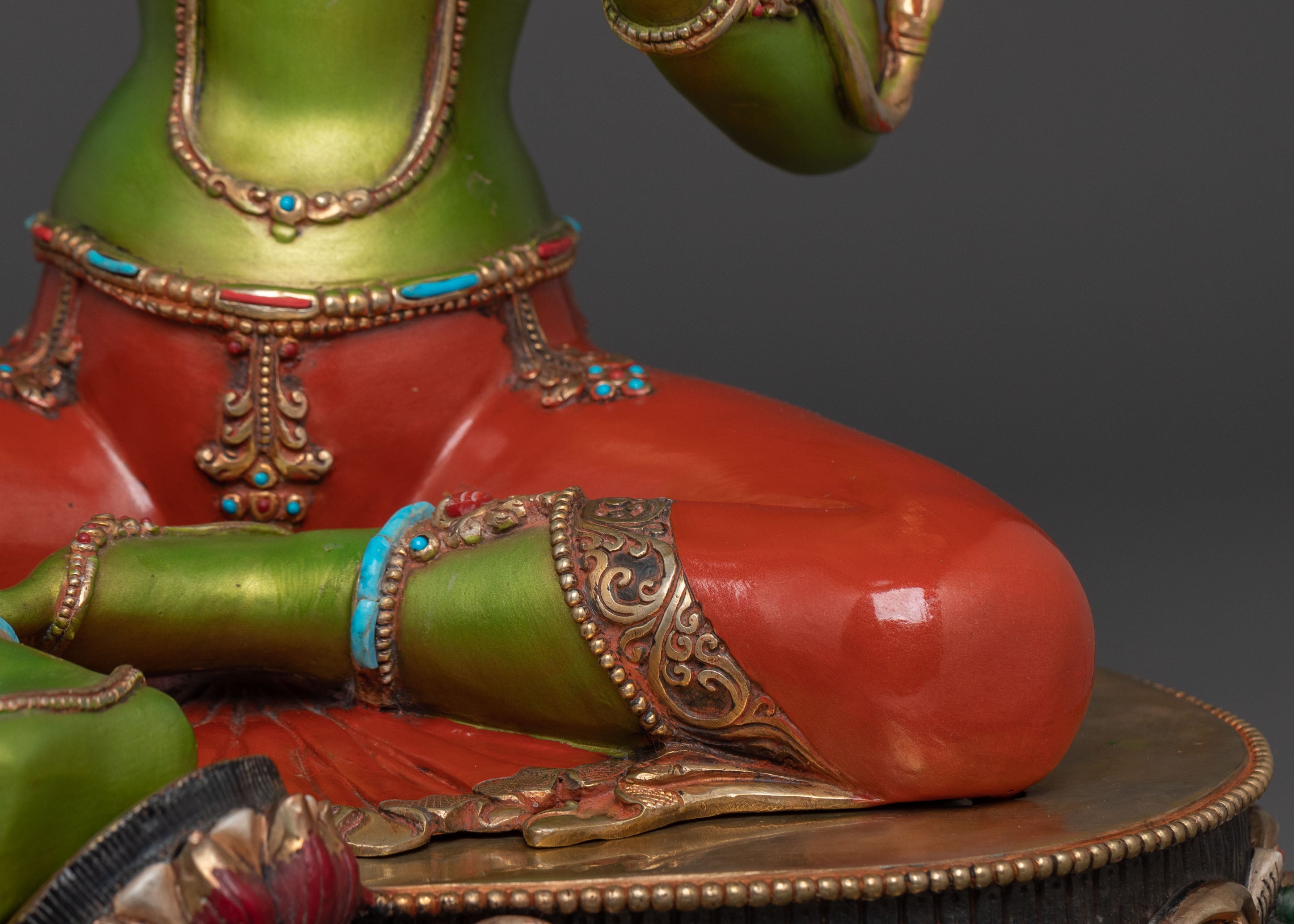 Sacred Guardian Green Tara Statue | Home Decor
