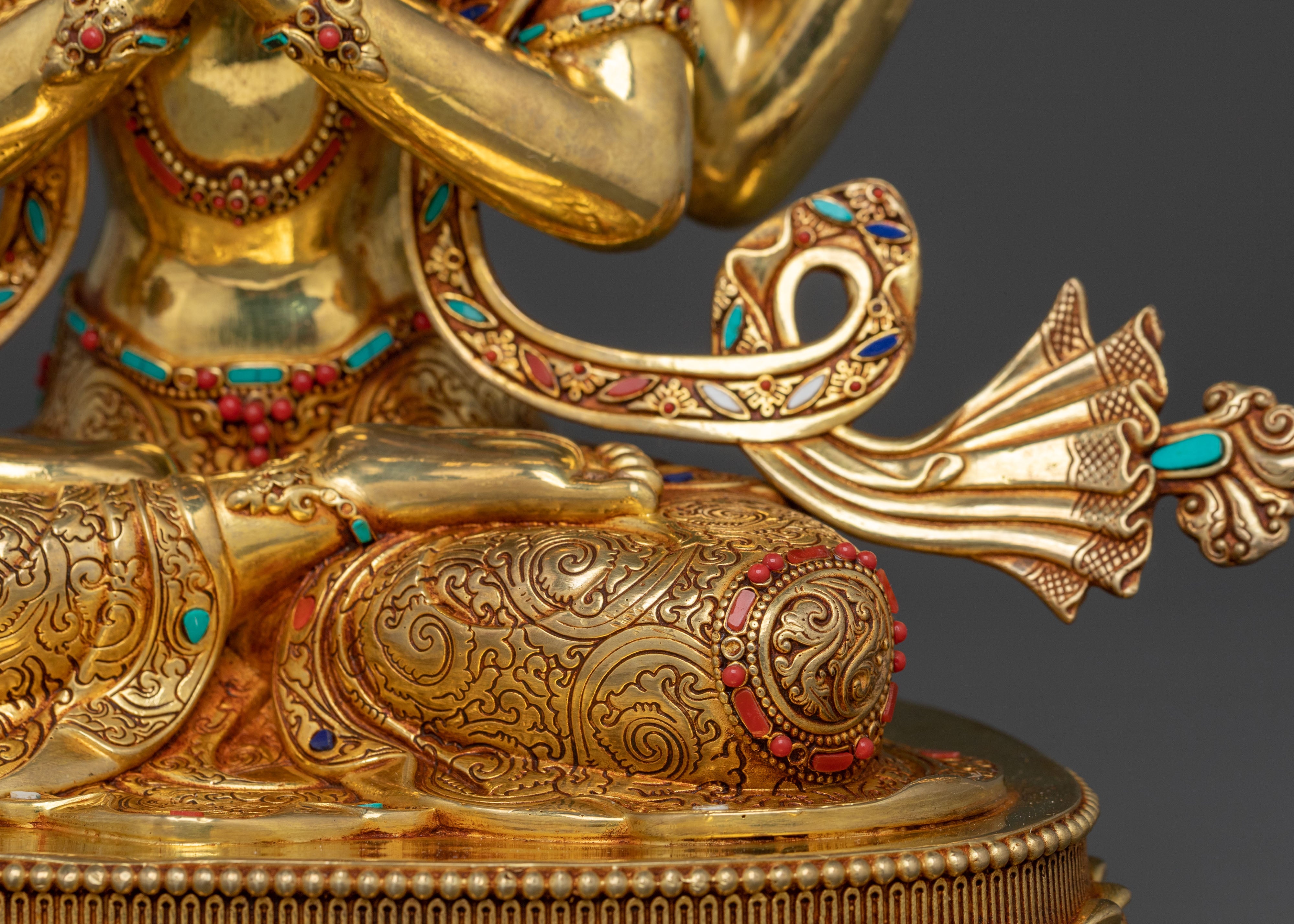 Chenrezig Sacred Statue: 24K Gold Gilded Bodhisattva