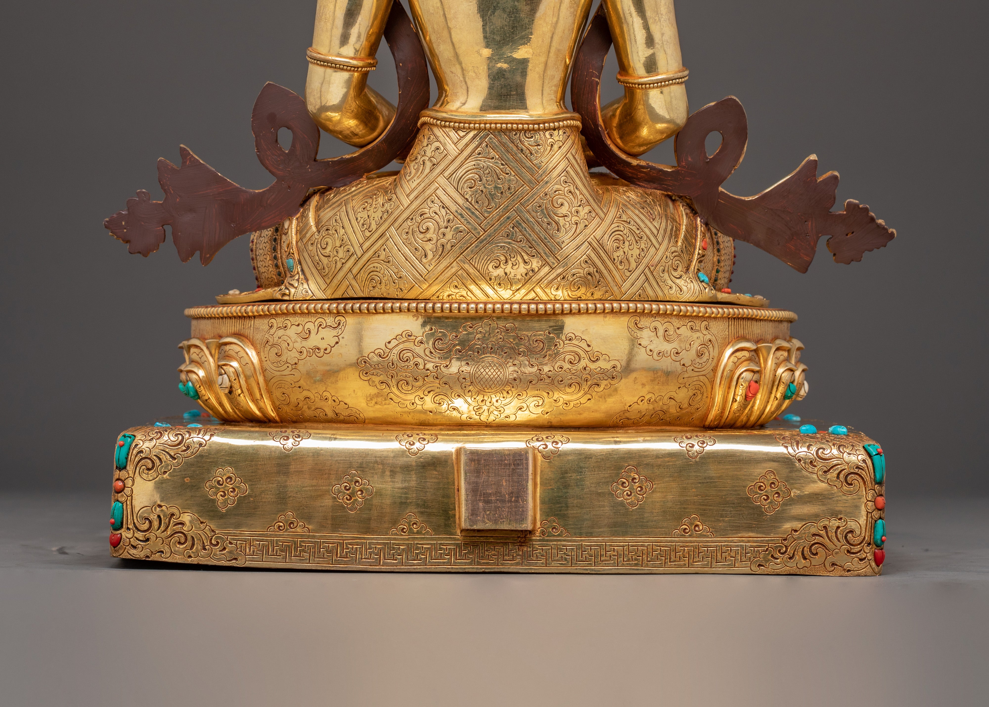 Golden Handmade Bodhisattva Set Statue | Sacred Buddhist Altar Display