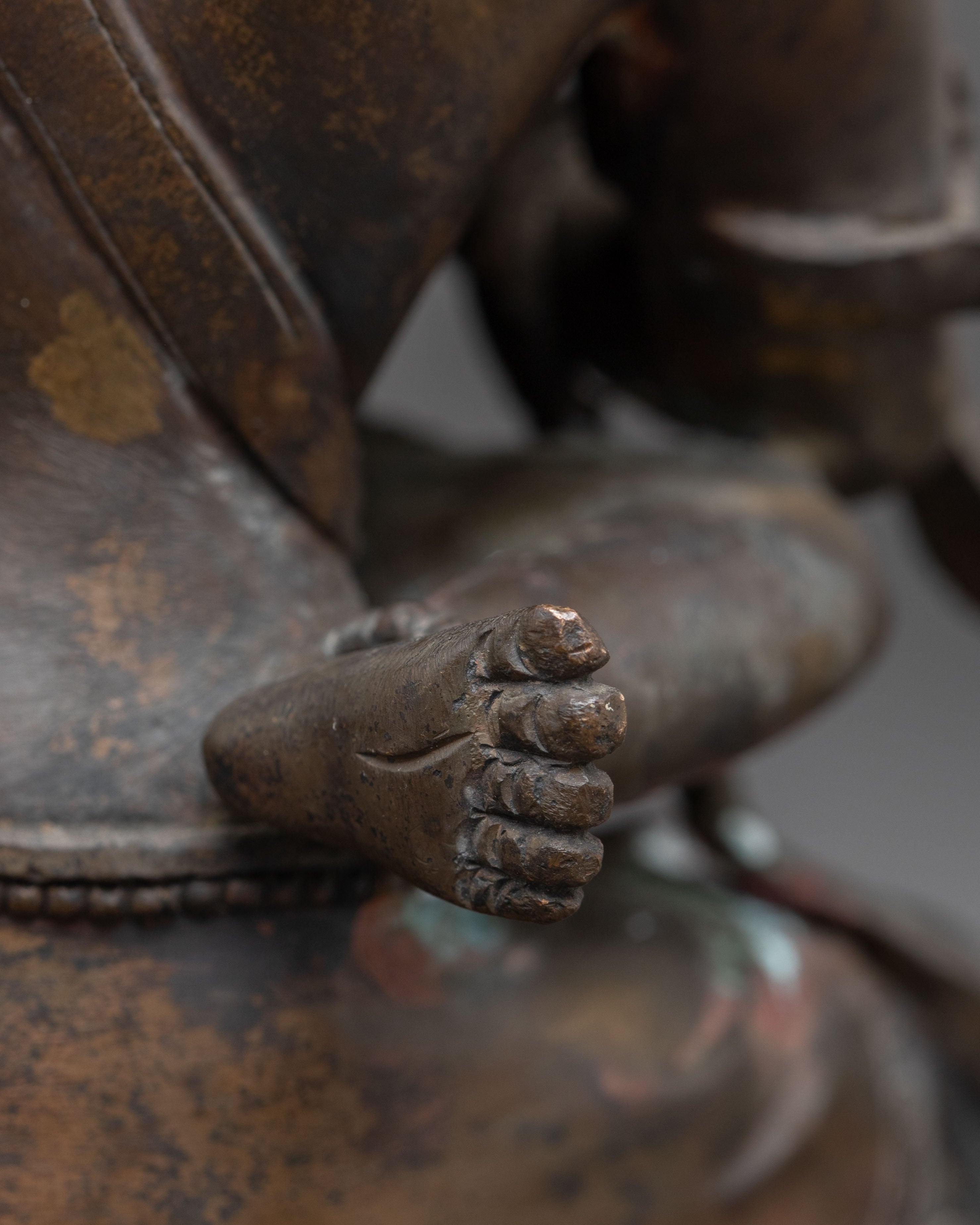 Buddhist Statue of Vajrasattva with Consort | Antique Finish