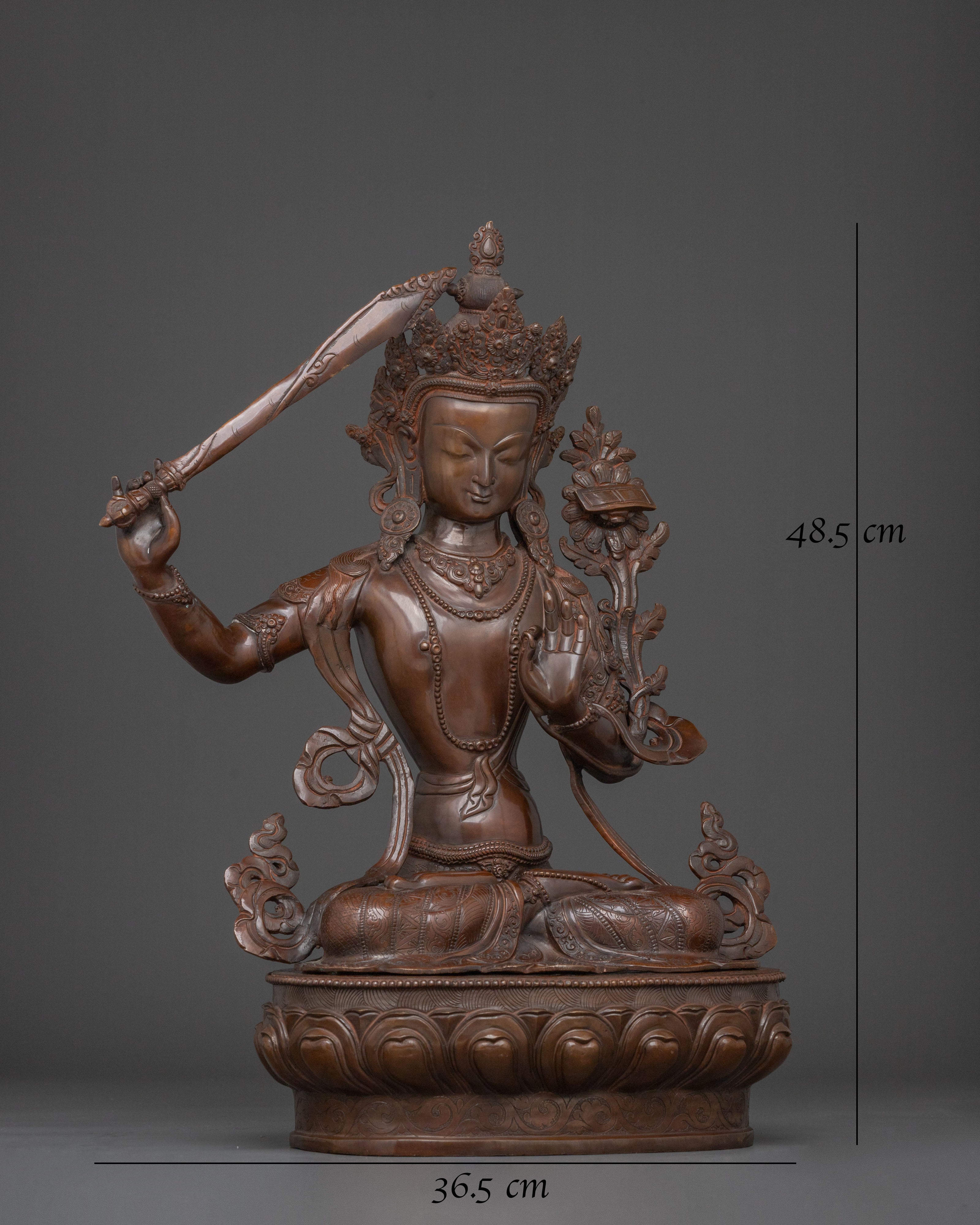 Manjushri Statue of Sacred Wisdom | Meditation Altar Sculpture