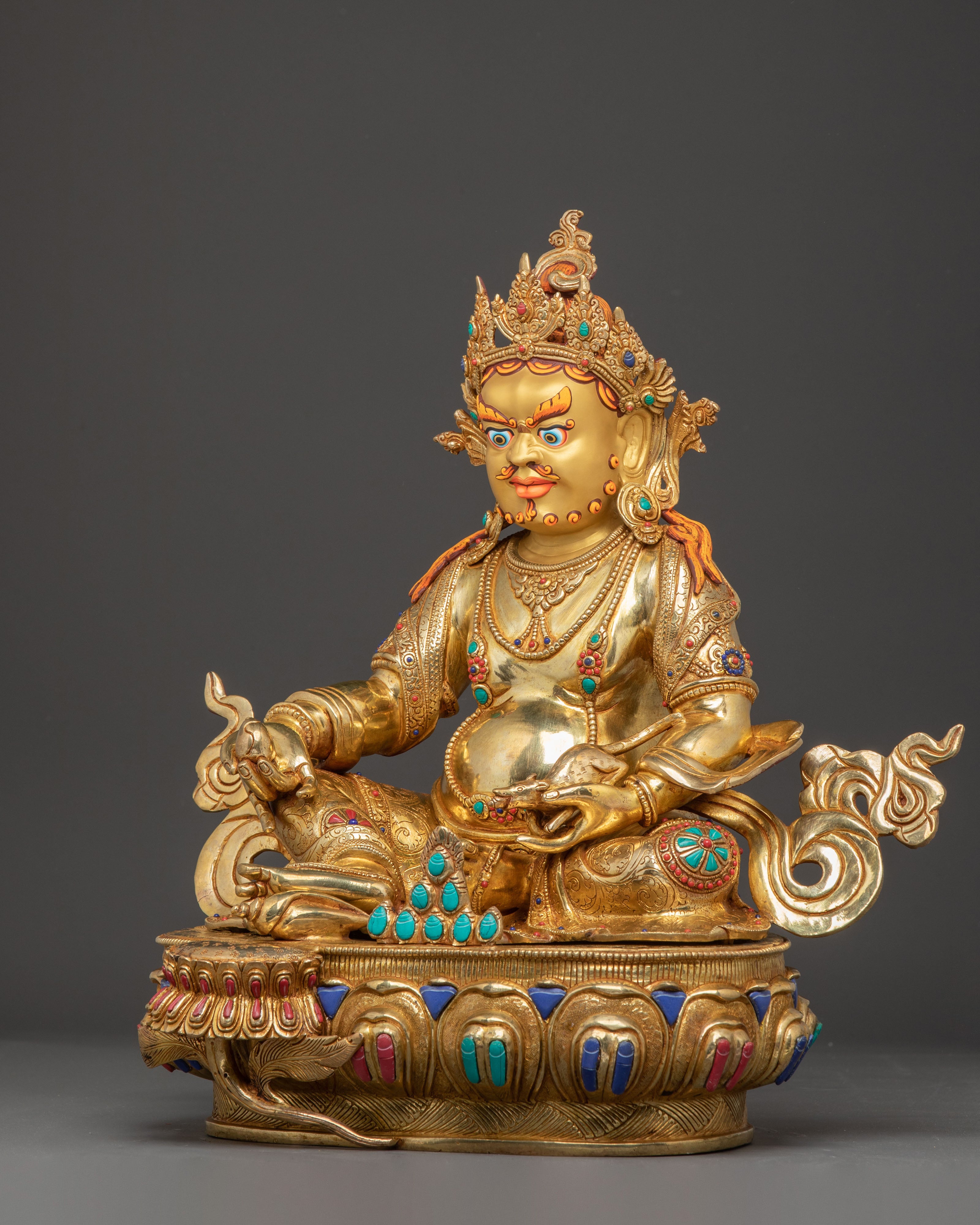 Radiant Statue of Dzambhala, Buddhist Wealth Deity | Abundance, Prosperity