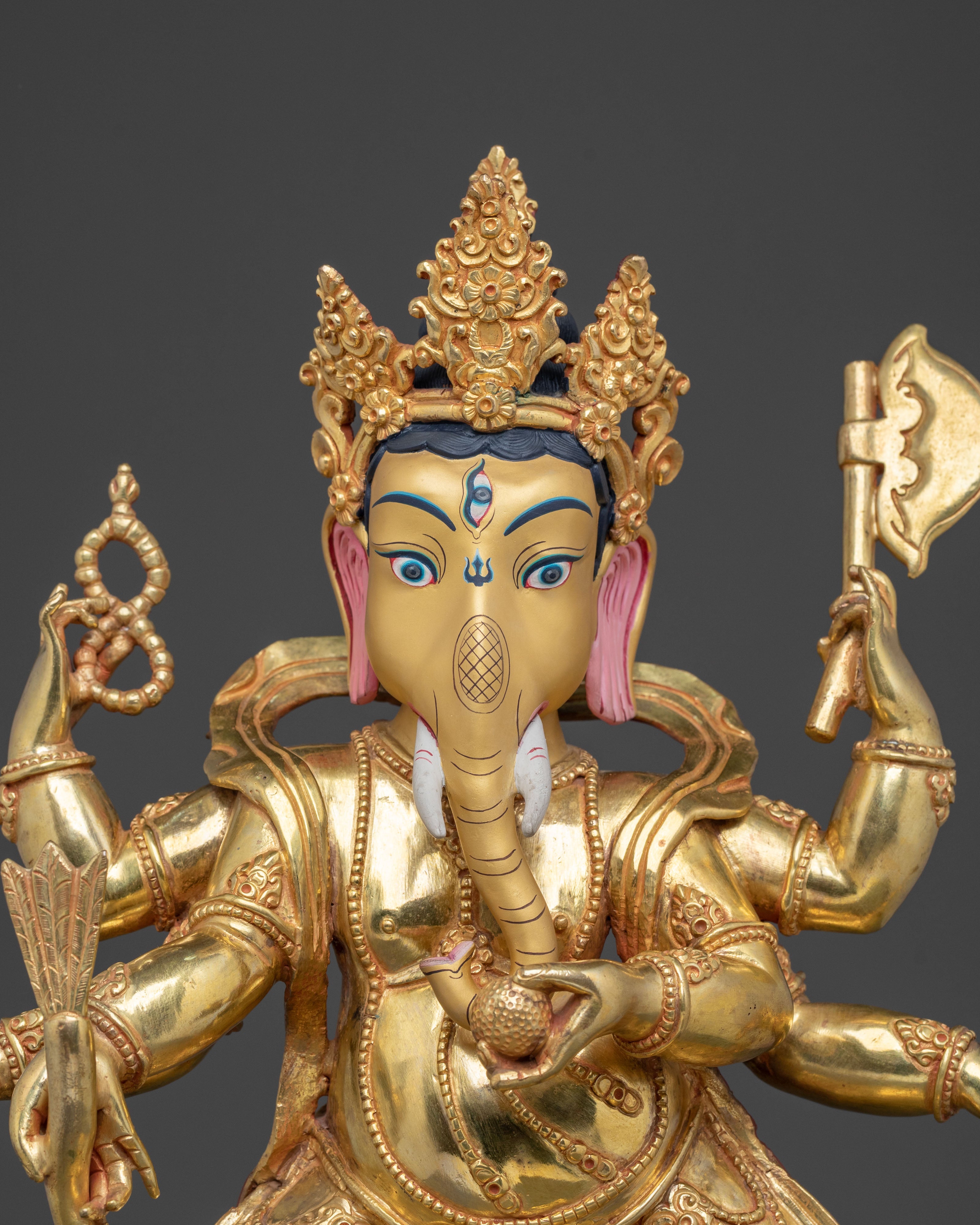 Hindu God Ganesh Blessing Statue | Sacred Figurine