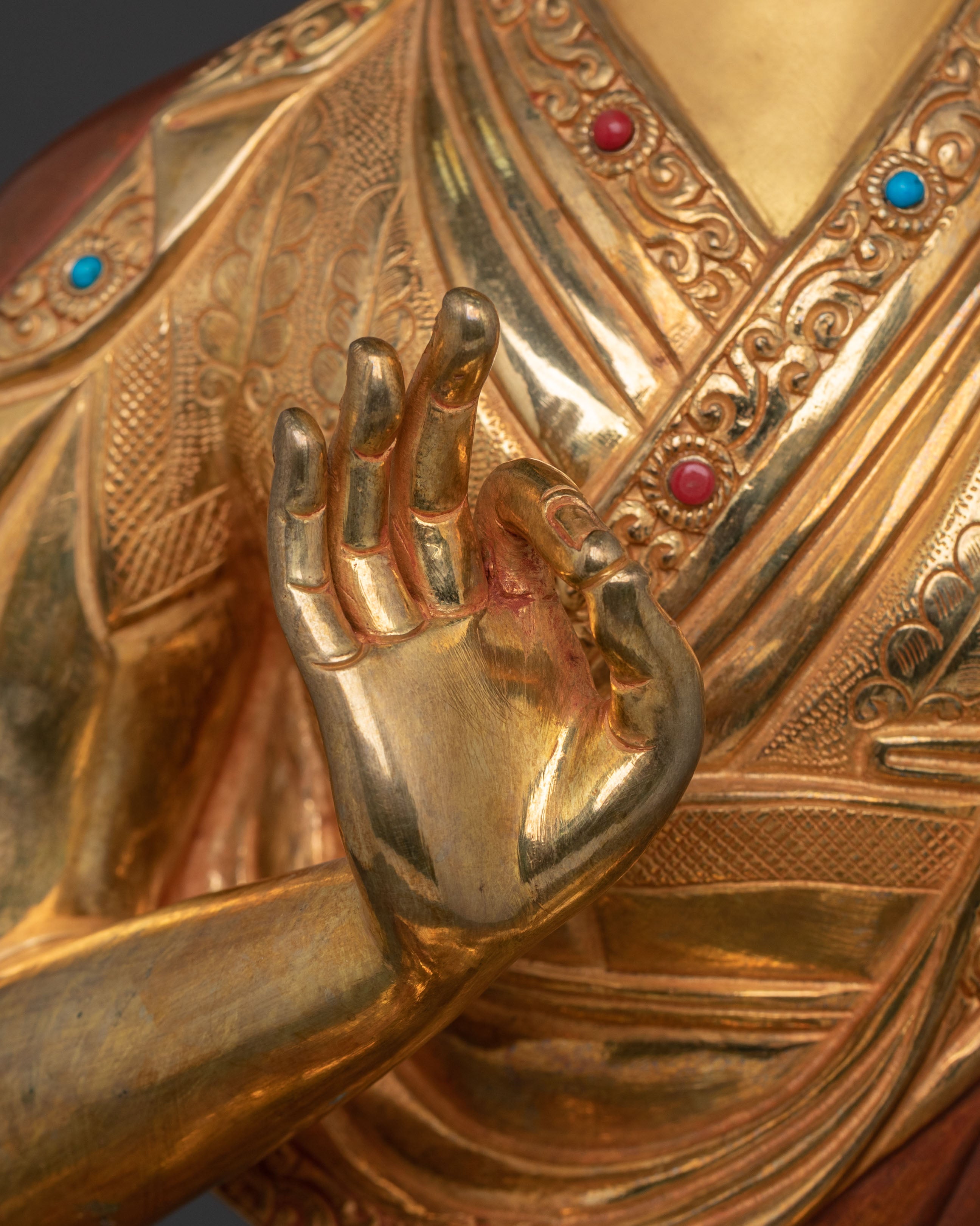 Handcrafted Tsongkhapa Traditional Statue with Disciples