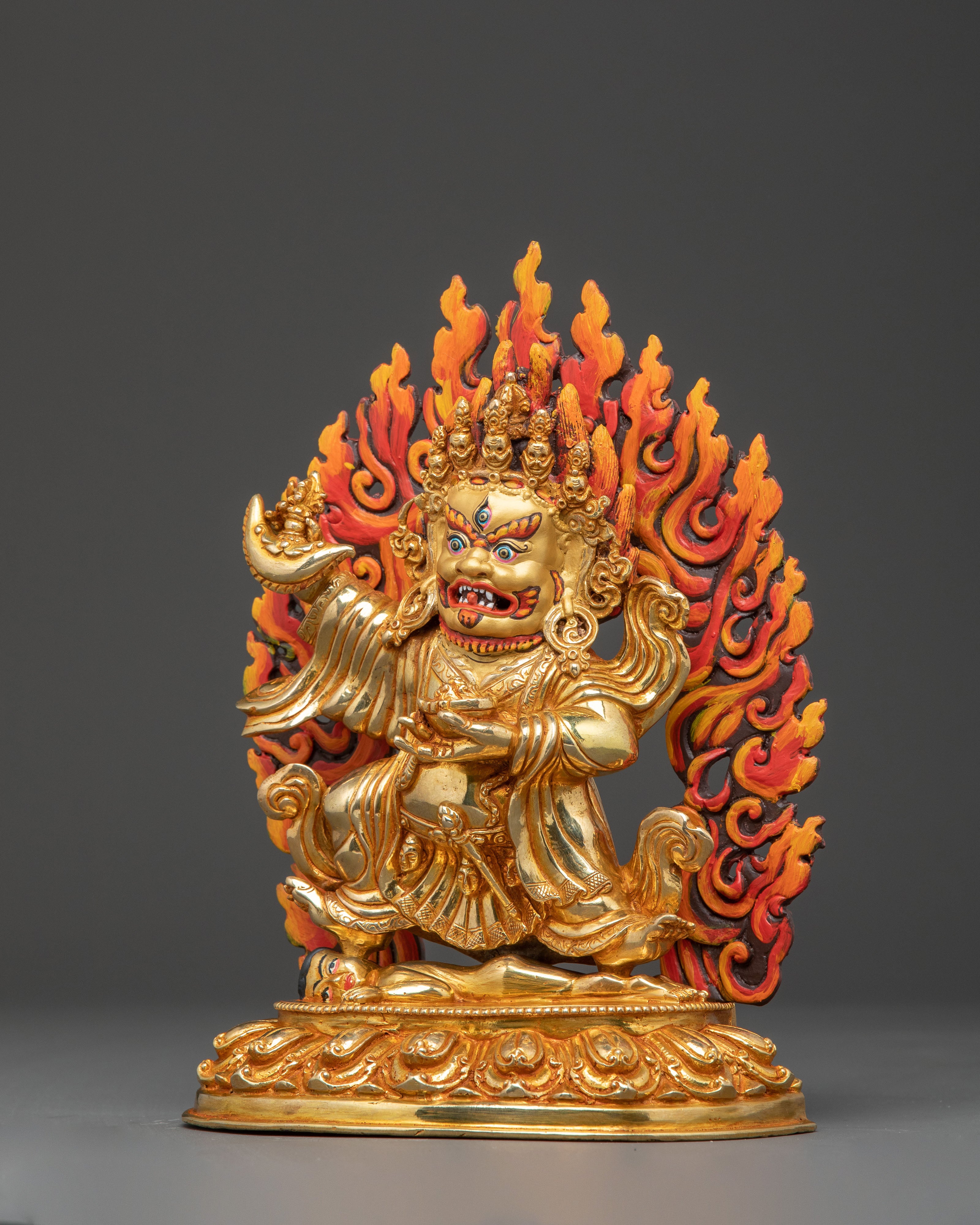 Mahakala Bernagchen Statue | Gilded Copper Art