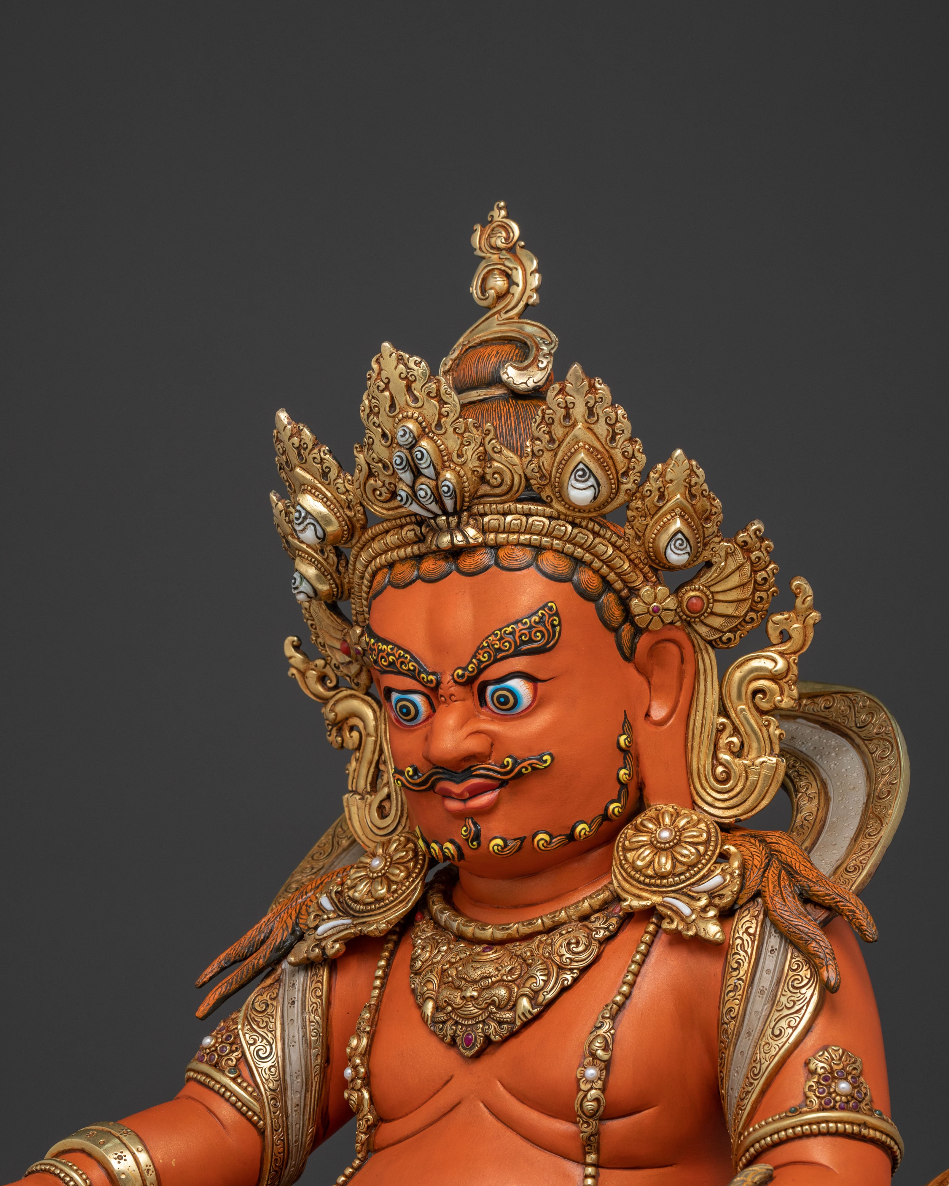 Dzambhala Prosperity Deity Sculpture | Spiritual Altar and Home Decor