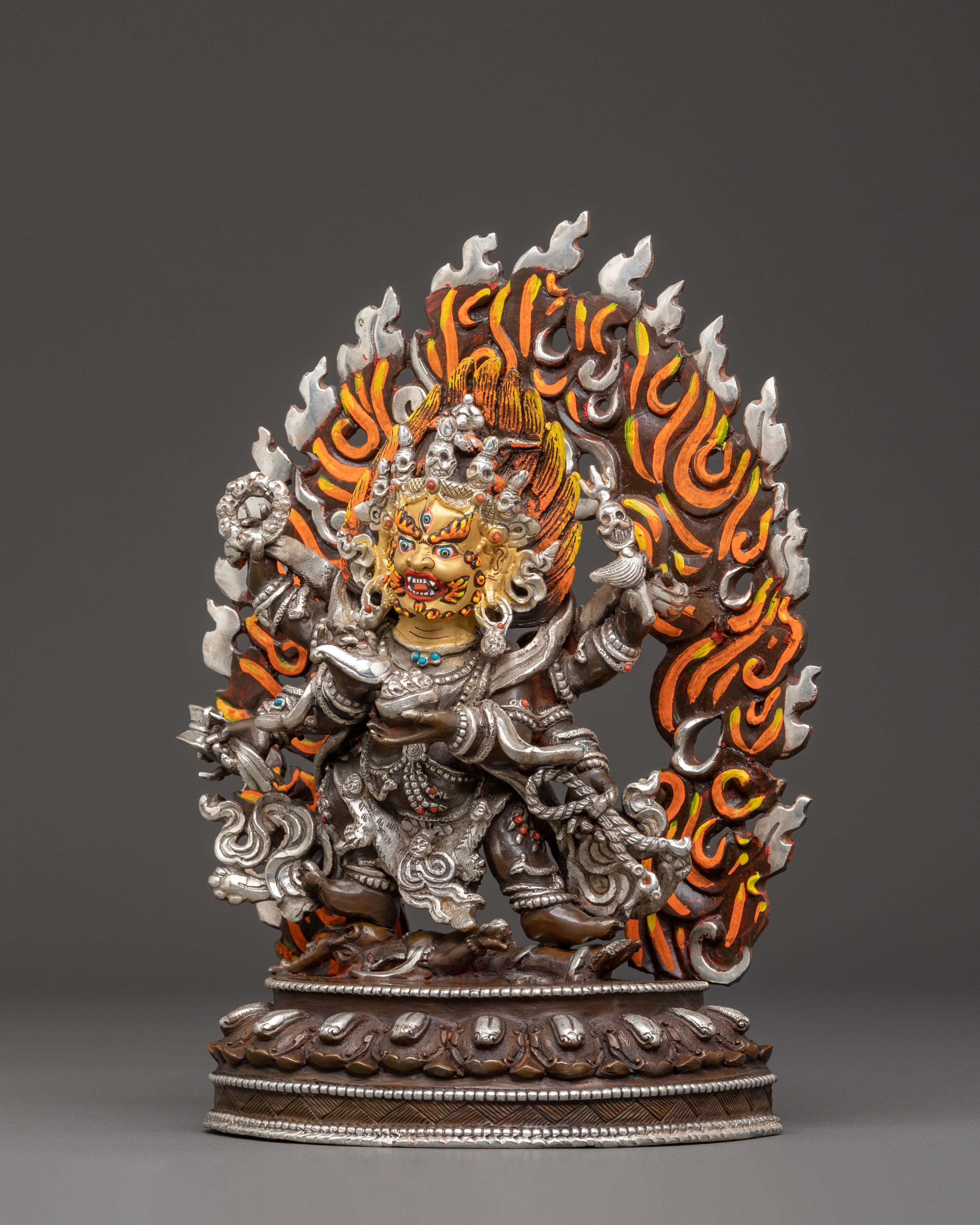 Himalayan Six Armed Mahakala Statue | Protector of Dharma