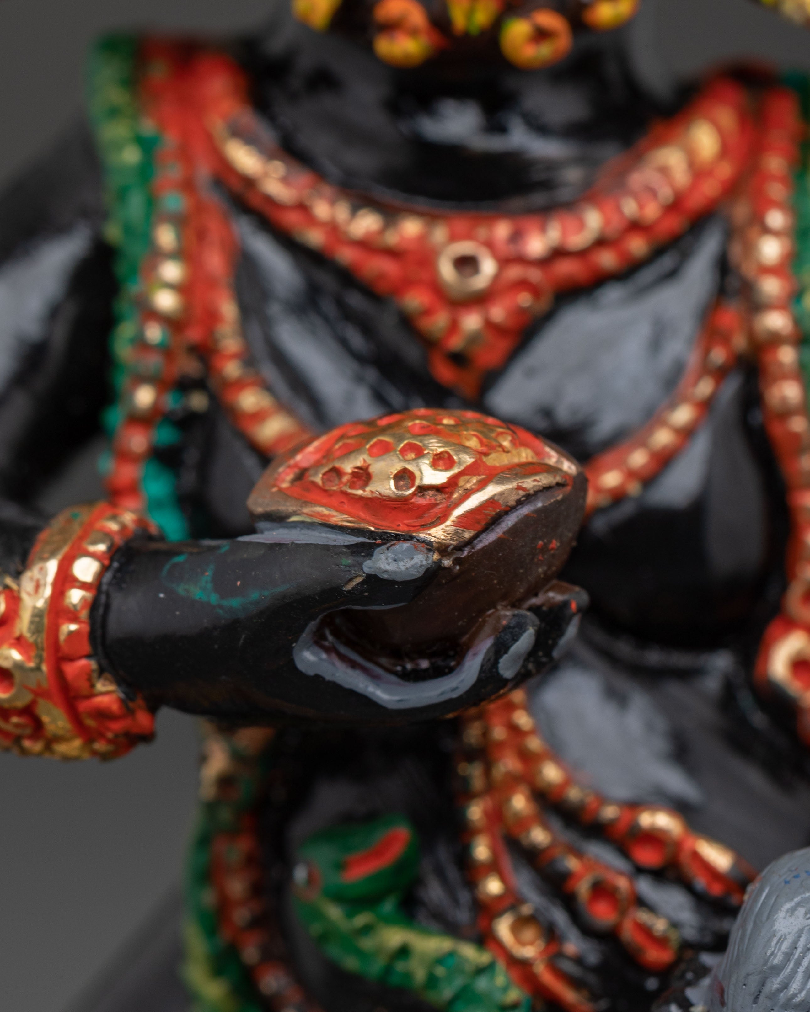 Black Dzambhala Divine Figurine | Wealth Deity of Prosperity