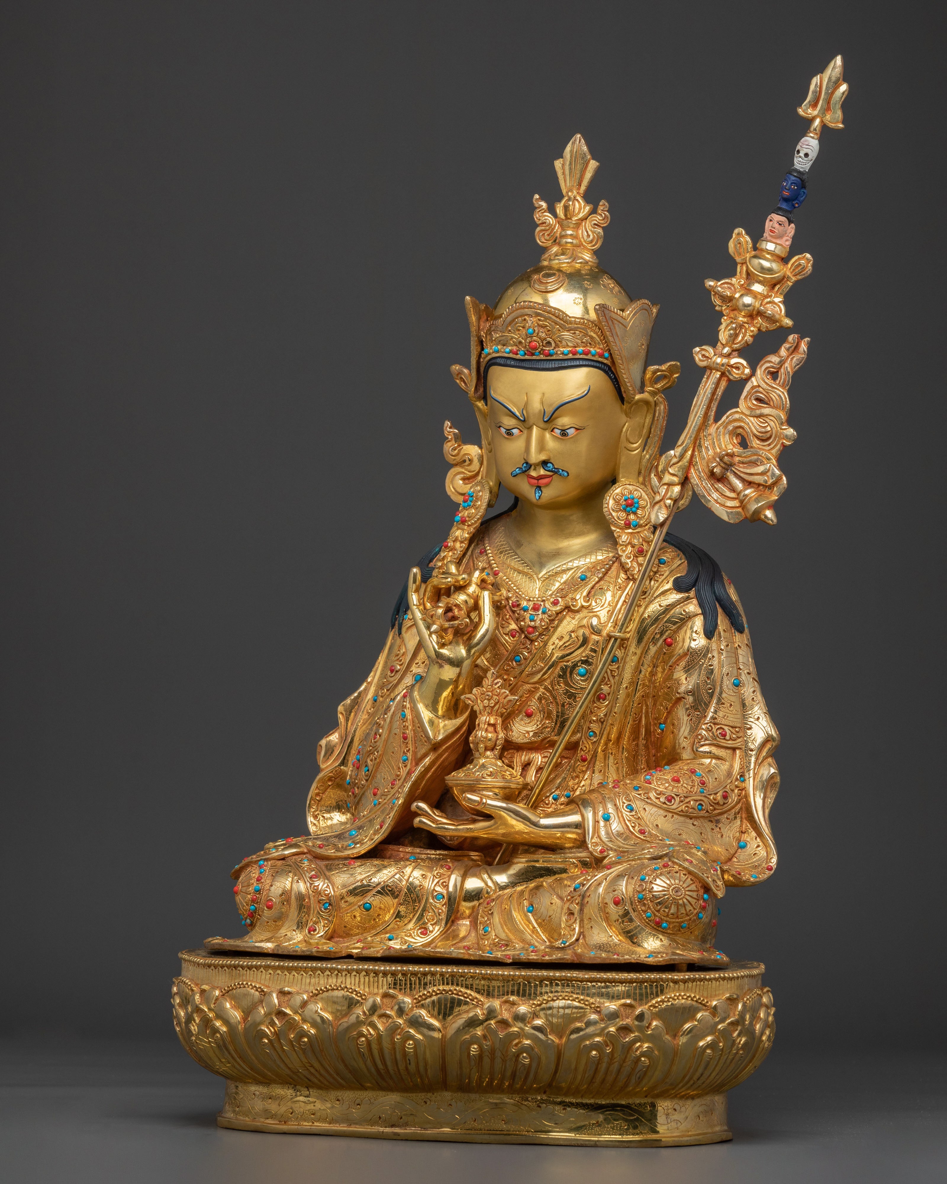 Handcrafted Guru Tsokye Dorje Statue | Lotus Born Vajra Guru of Wisdom and Power