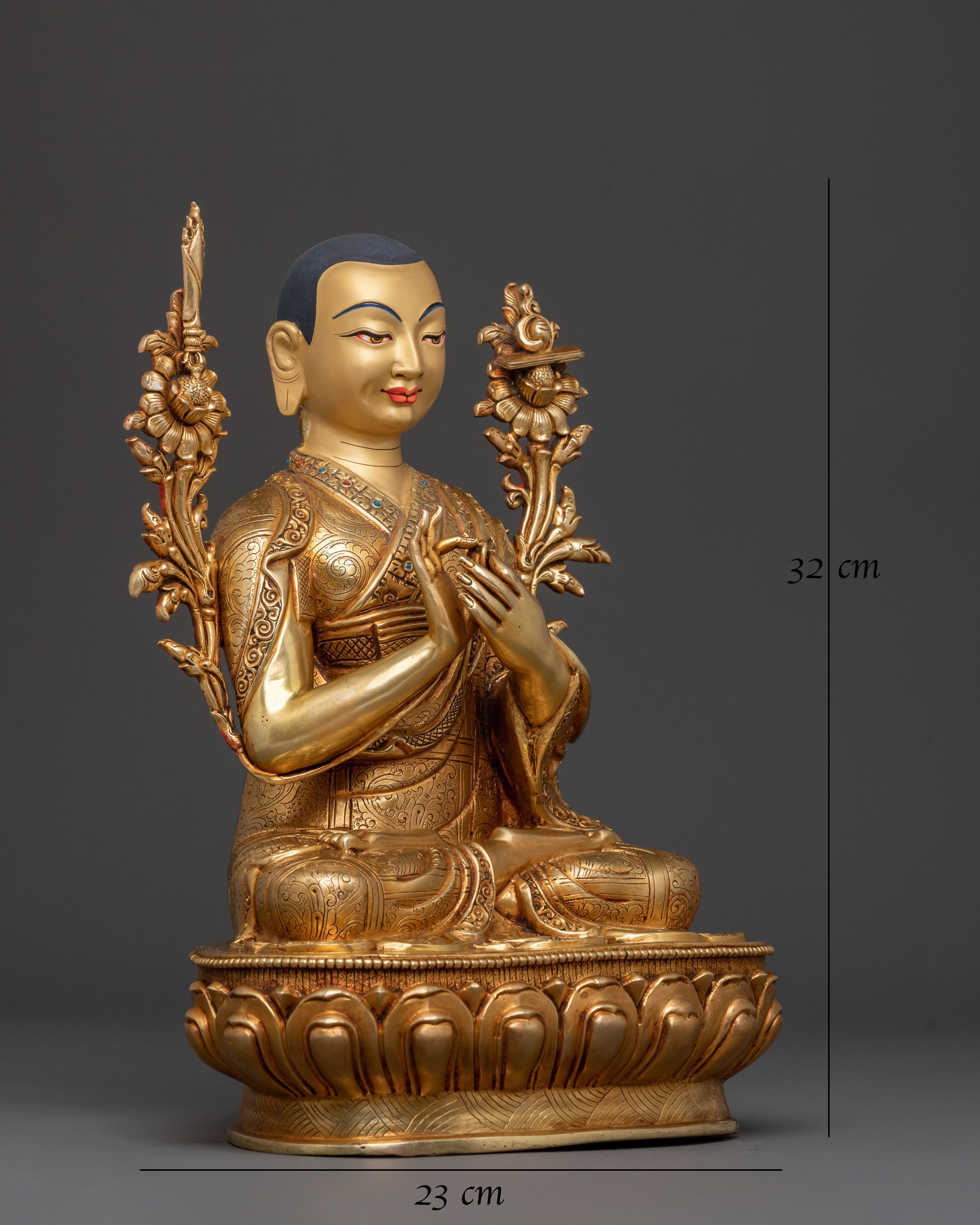 Tsongkhapa Sacred Statue with Disciples | Spiritual Icons