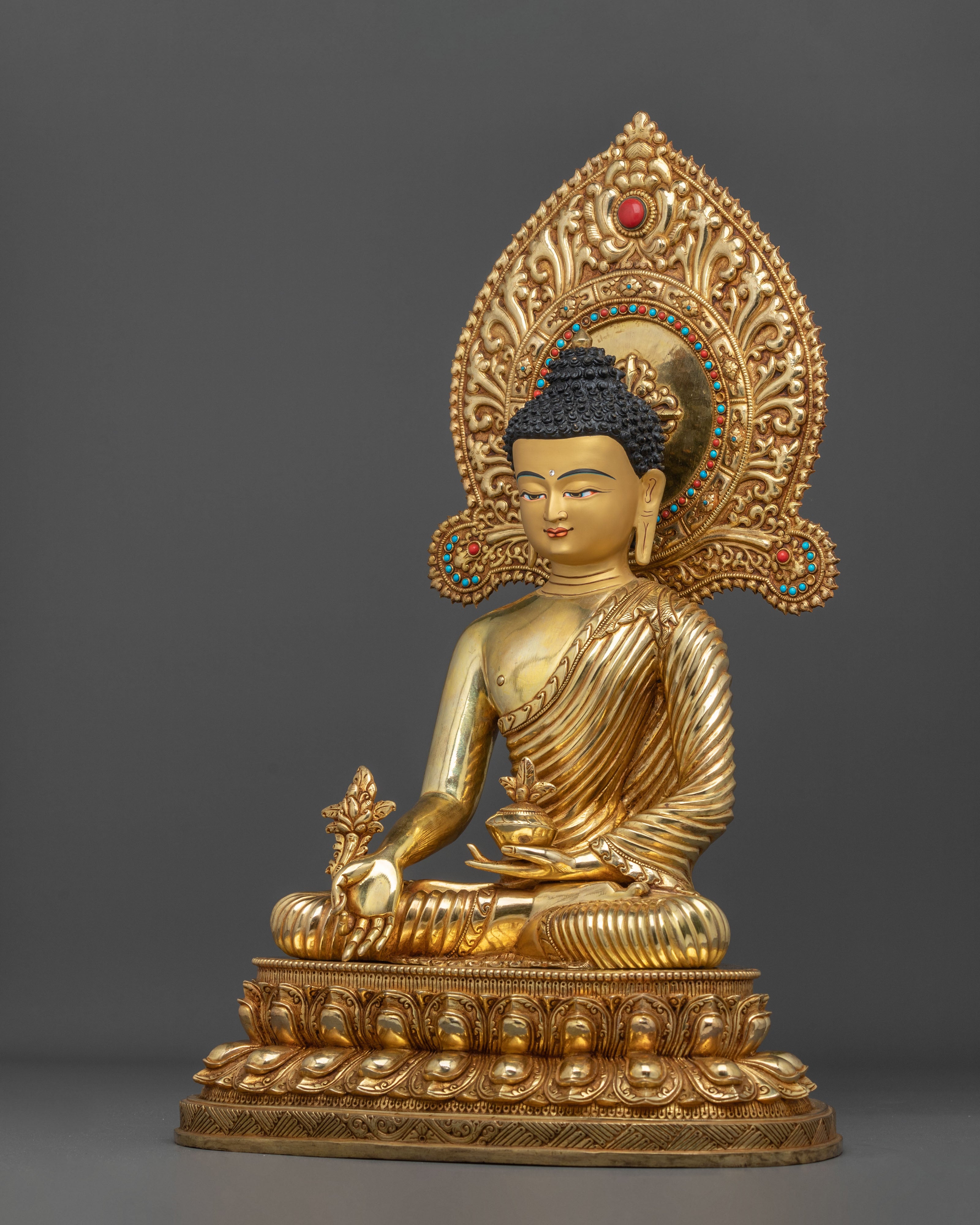 Healing Buddha "Bhaishajyaguru" Sculpture | Tibetan Buddhist Shrine