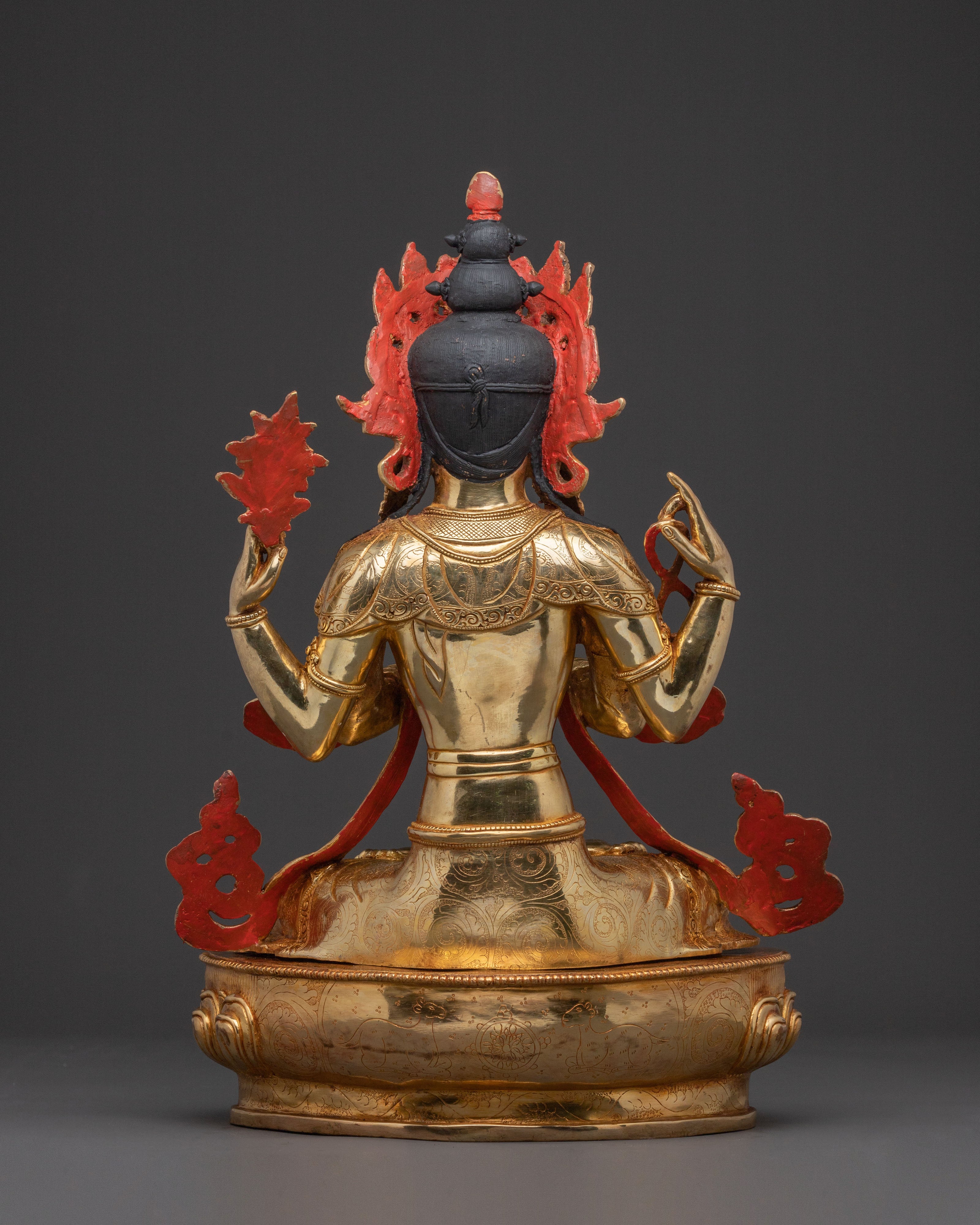 Chenrezig Spiritual Golden Statue | Infinite Compassion