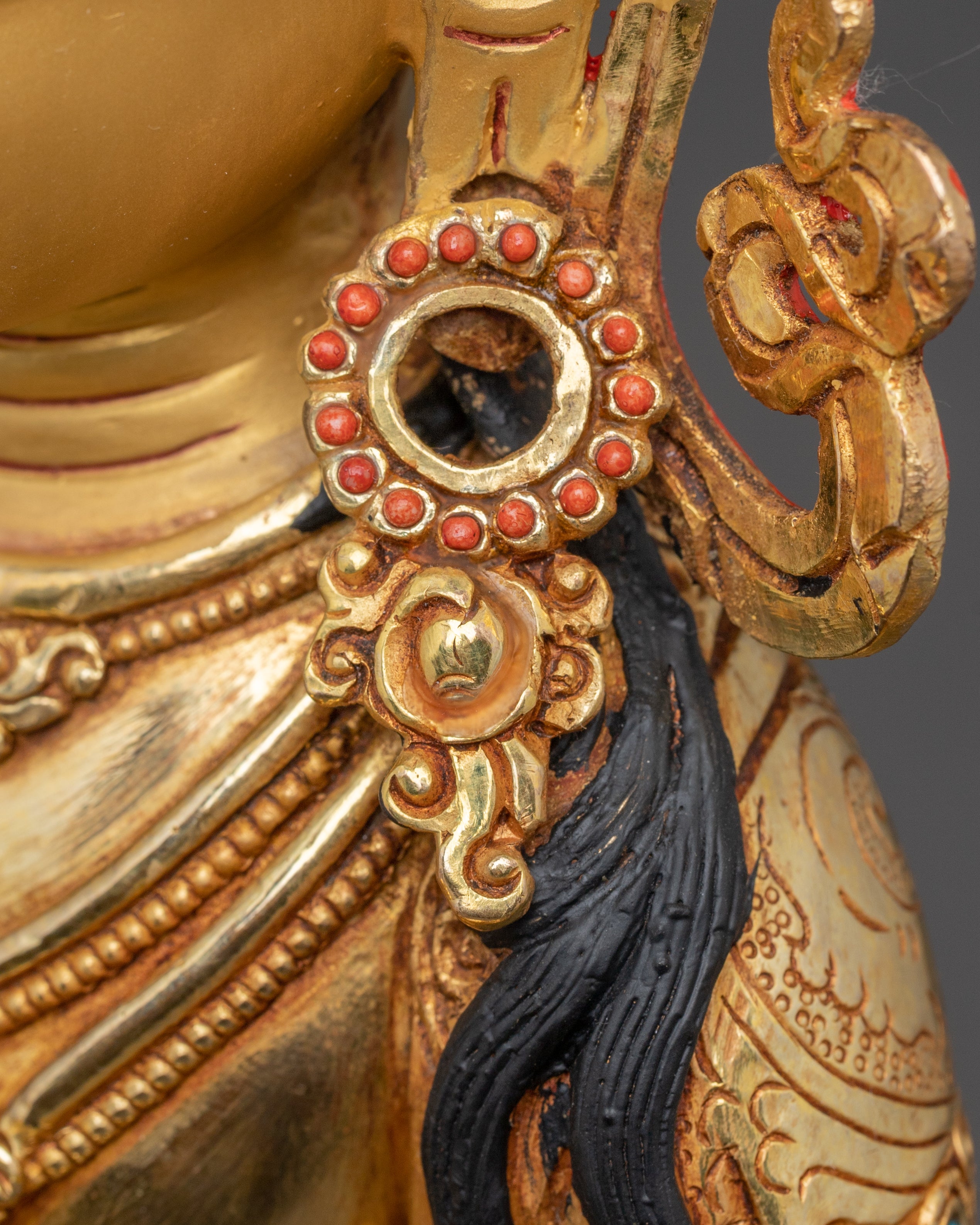 Golden Kshitigarbha Bodhisattva Statue | Guardian of the Earth and Beings