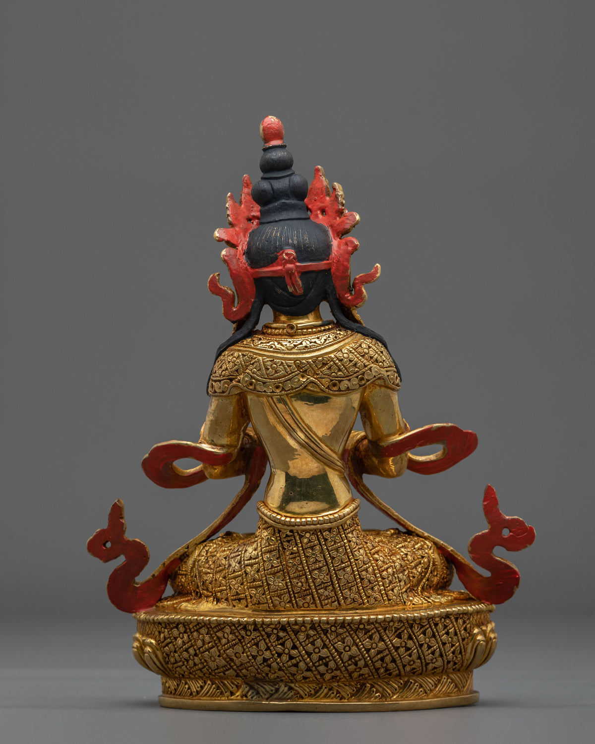 Vajradhara Copper Statue | Gemstones Adorned Figurine