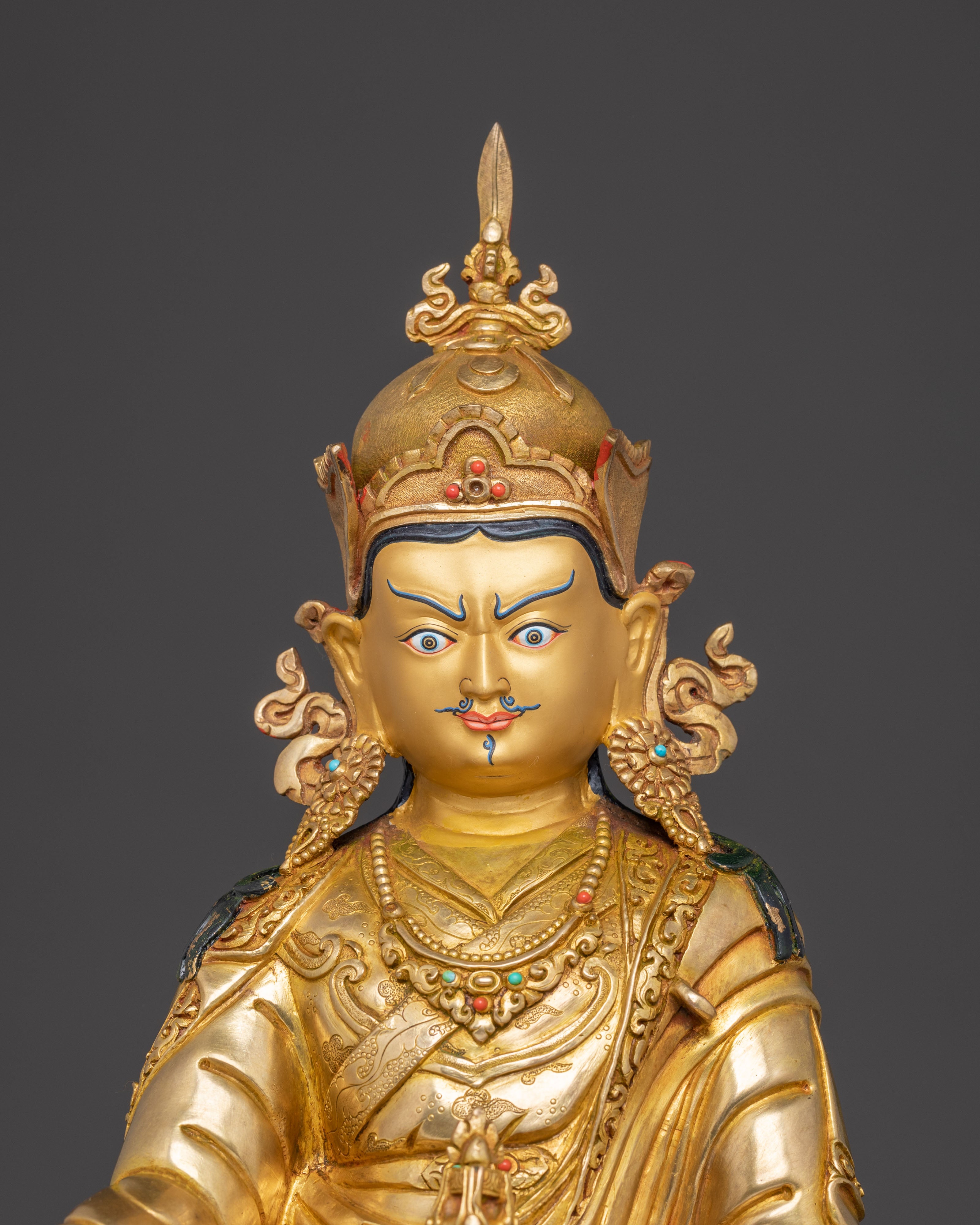 Himalayan Golden Guru Rinpoche Statue | A Sacred Legacy in 24K Gold