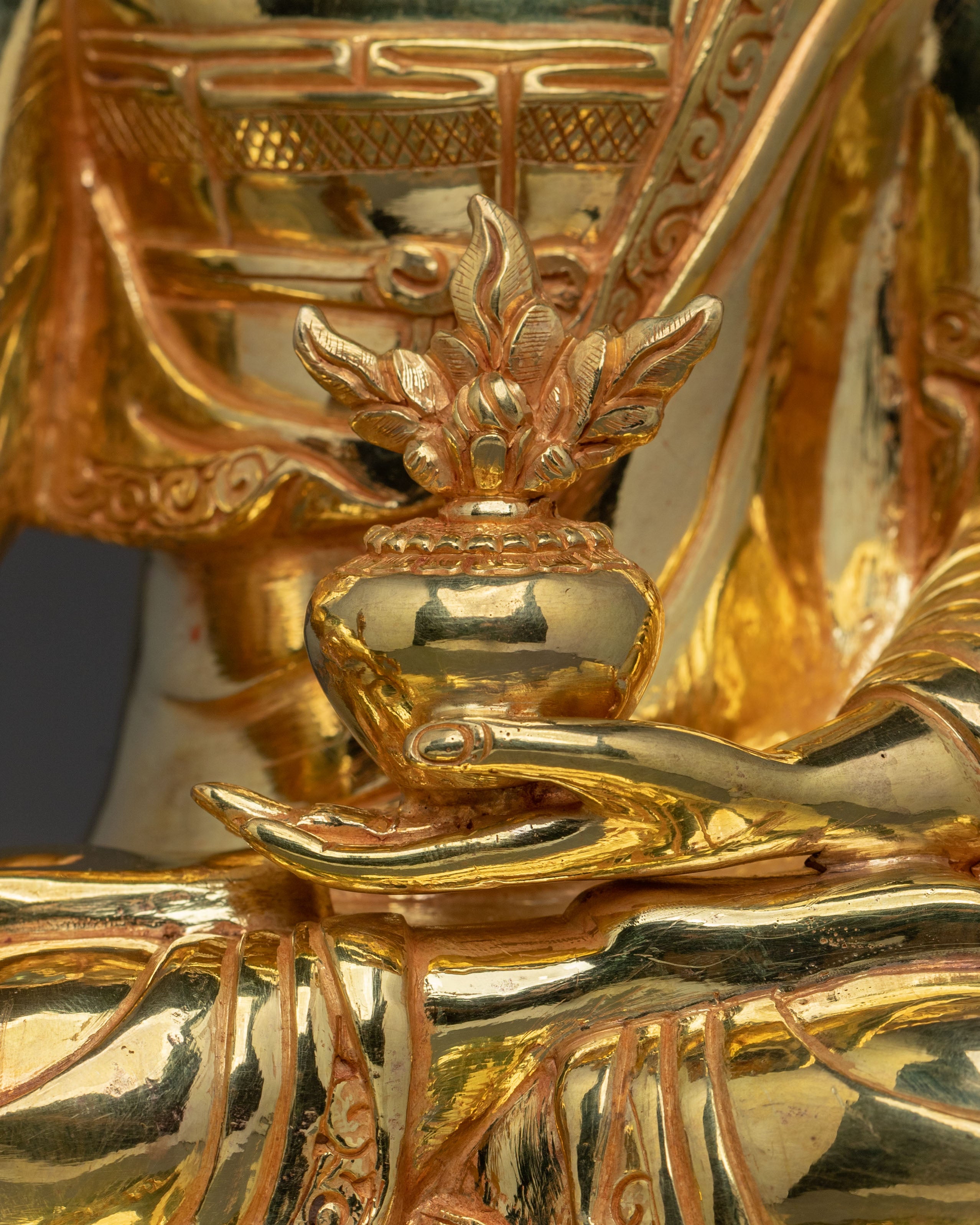 24k Gold Gilded Medicine Buddha Statue | Healing Buddha