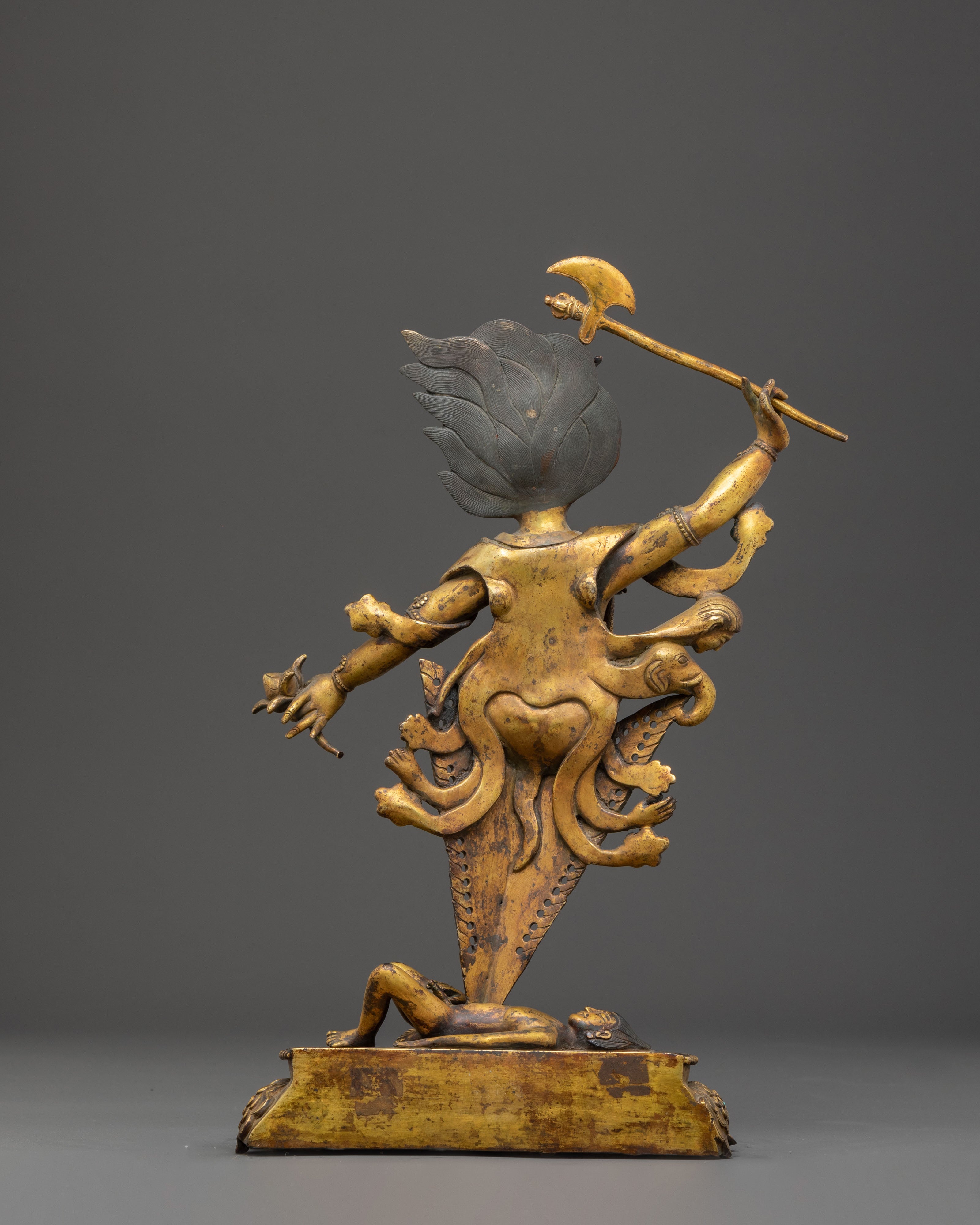 Handmade Makara Mukha Kila Statue | Symbol of Spiritual Protection