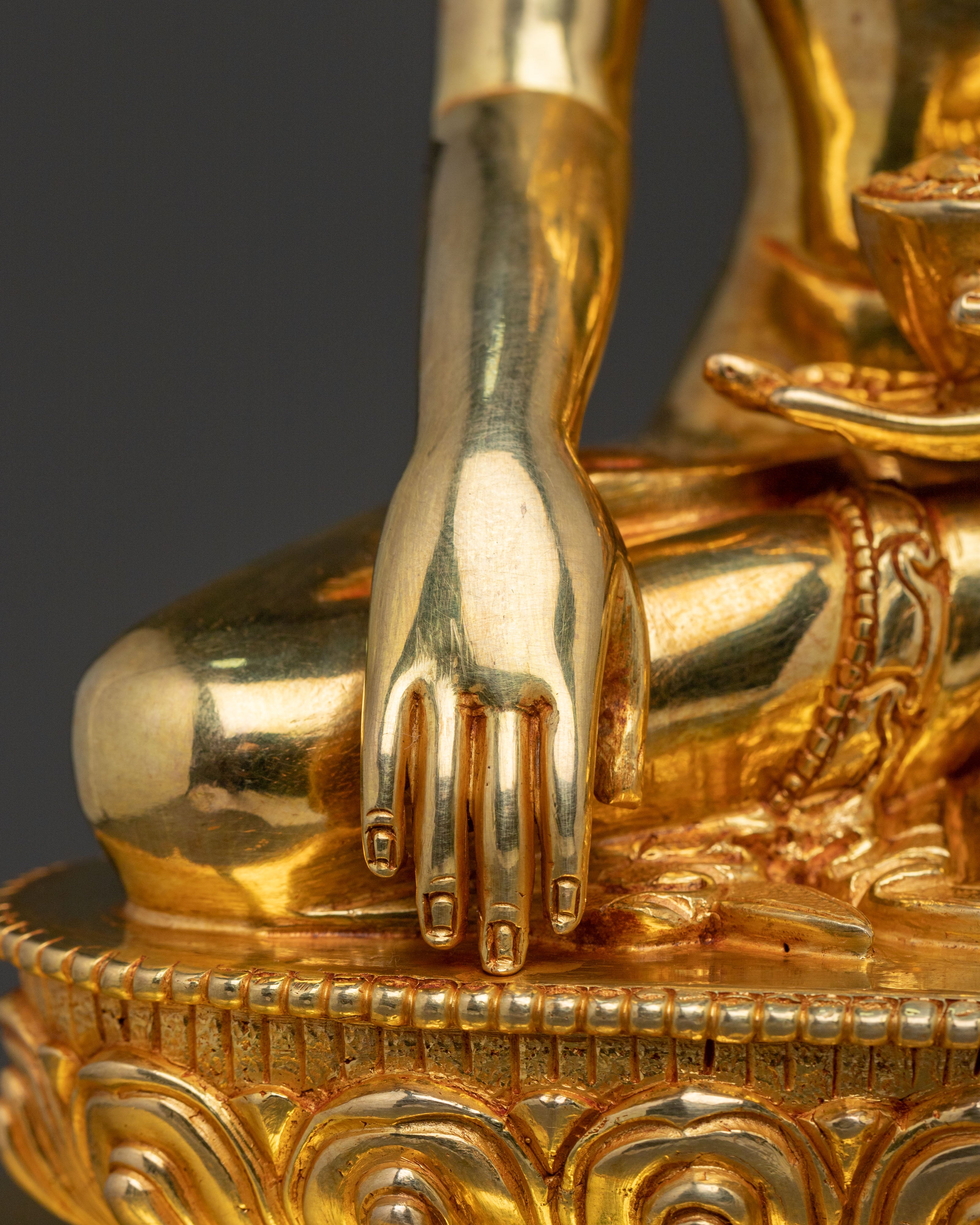 Shakyamuni Buddha Sacred Statue with Throne | Spiritual Altar