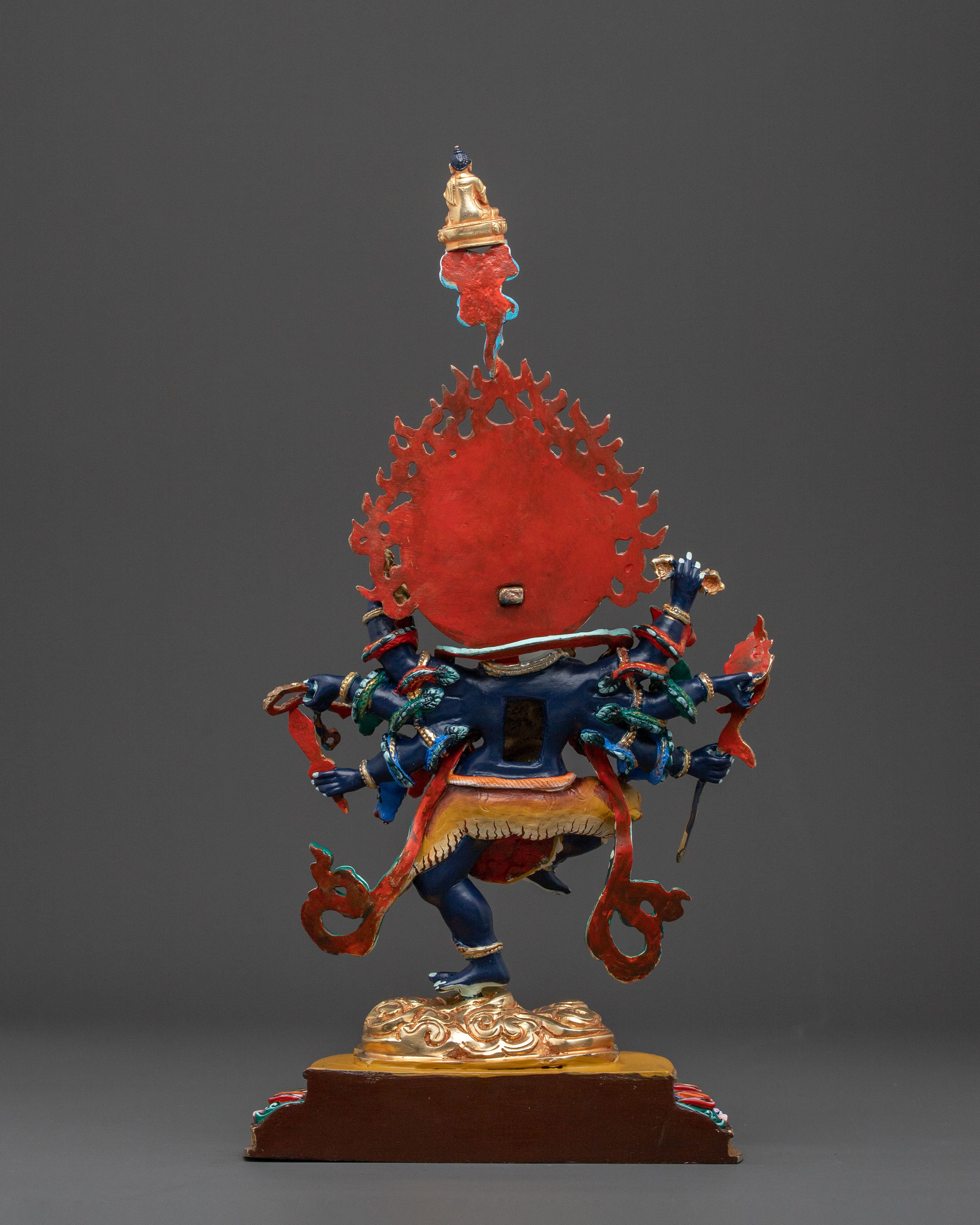 Uchusma Statue: Hand-Painted Copper Divinity
