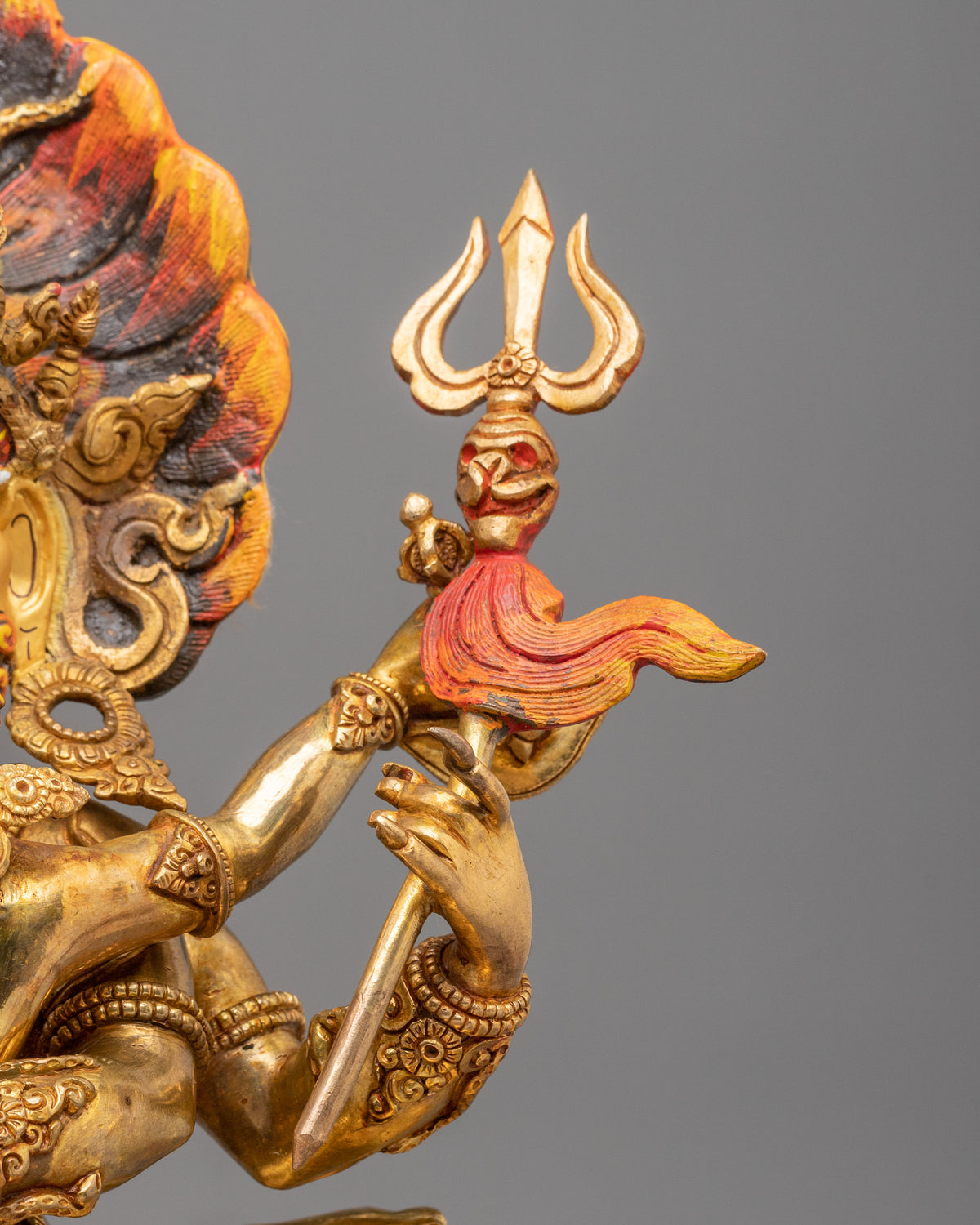 Chaturbhuja Mahakala Copper Sculpture