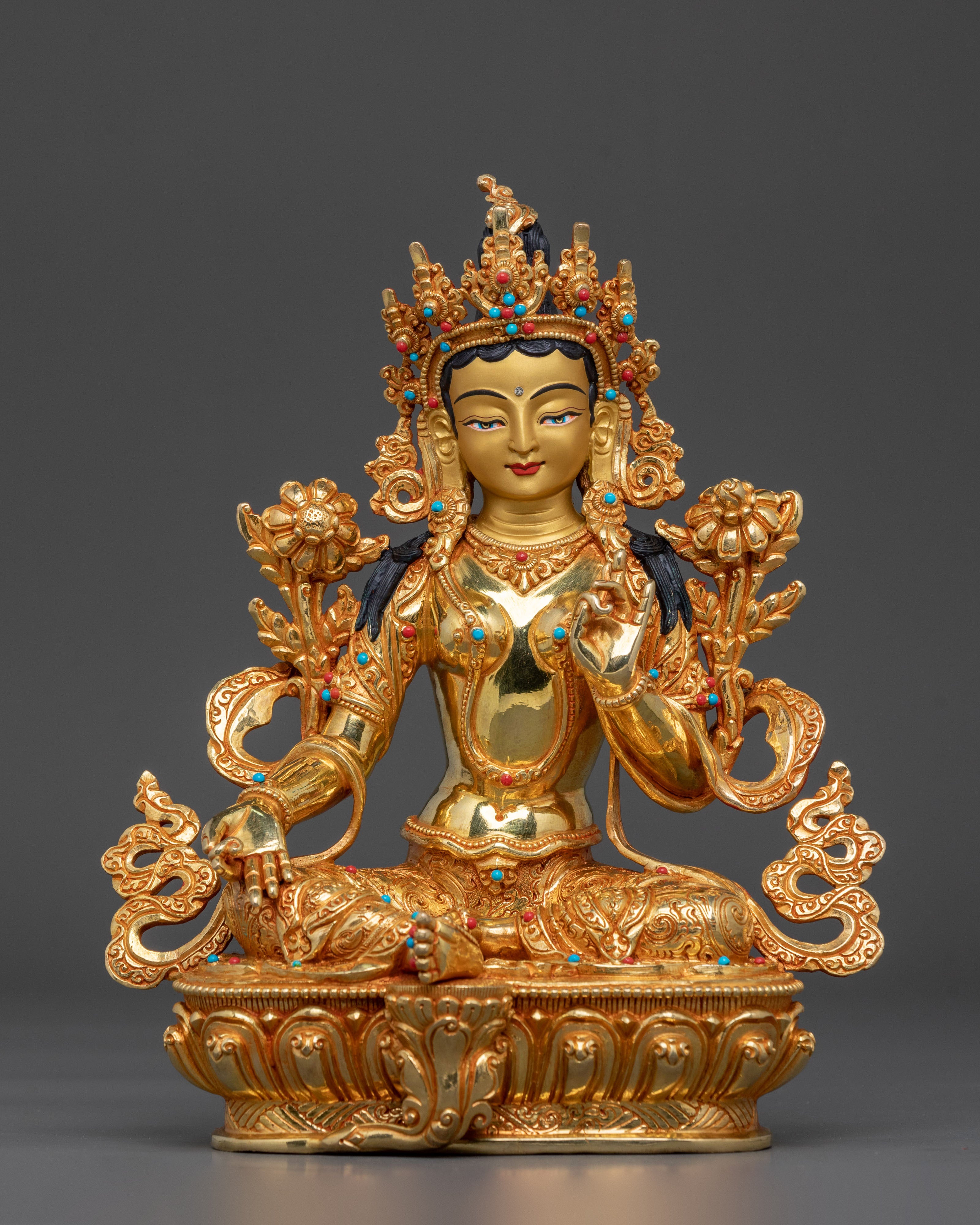 Green Tara Healing and Compassion Sculpture | Goddess of Mercy
