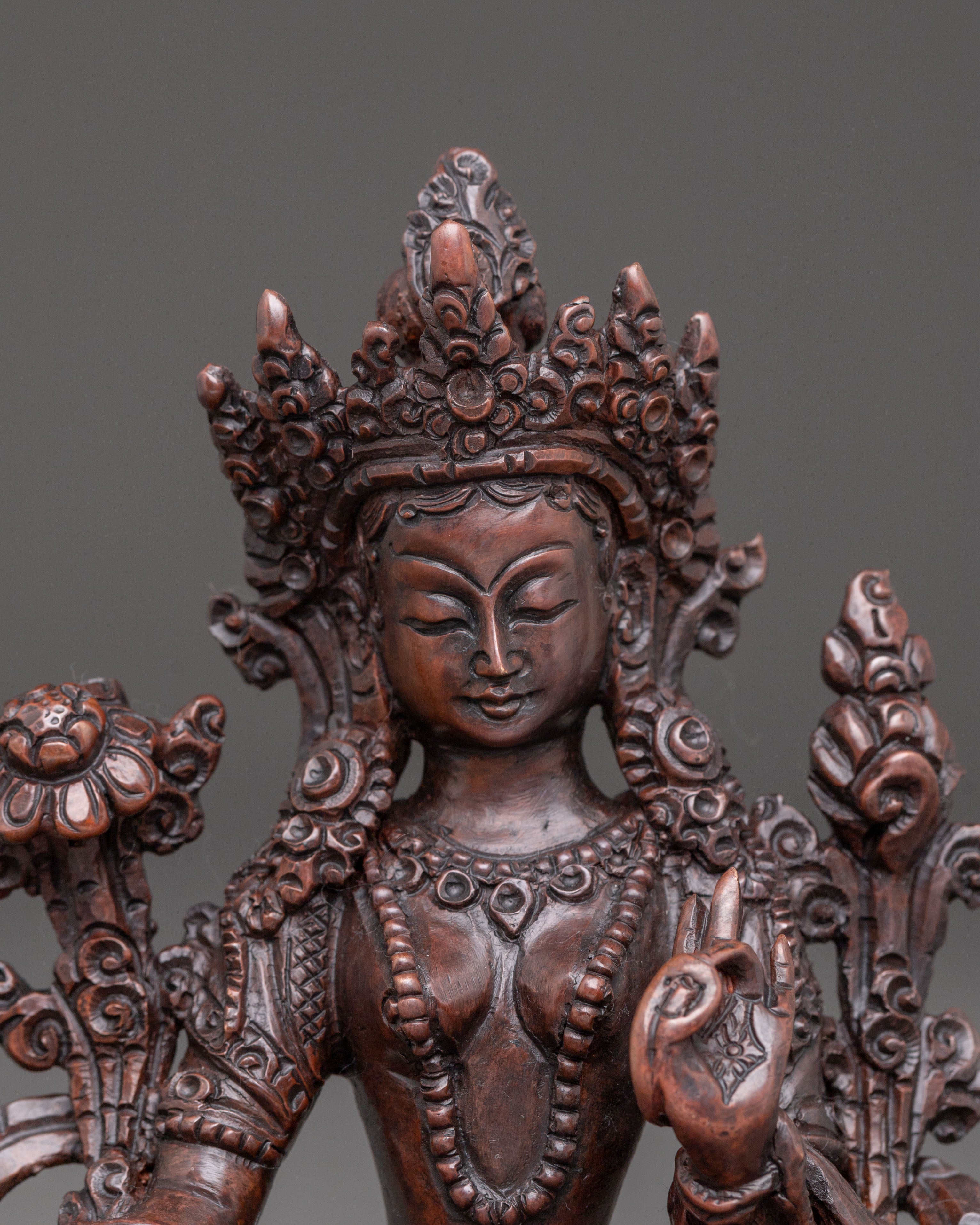 Handcrafted Shyama Tara Oxidised Statue | Home Decor and Meditation