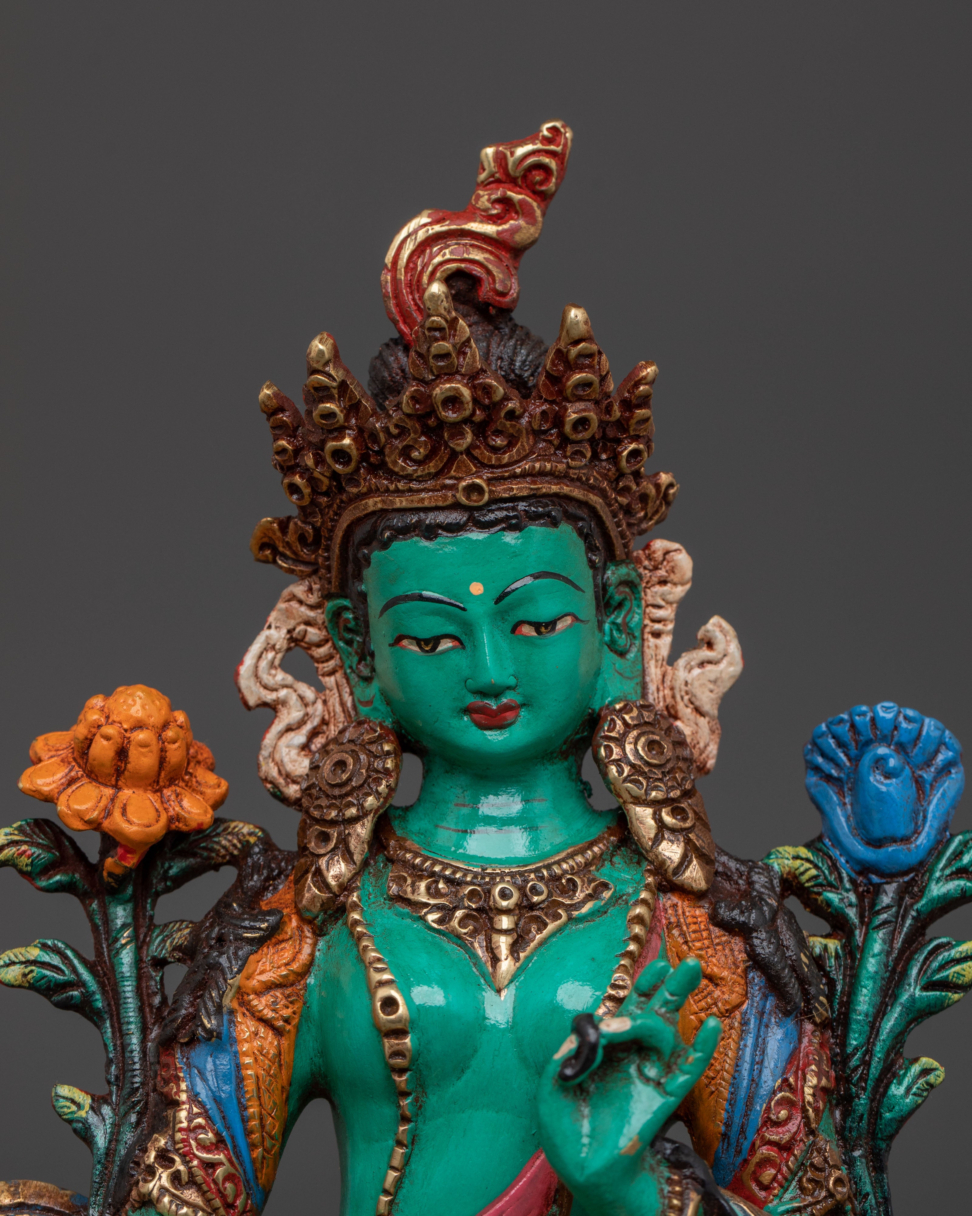 Goddess Shyama Tara Golden Statue | Protector of Compassion