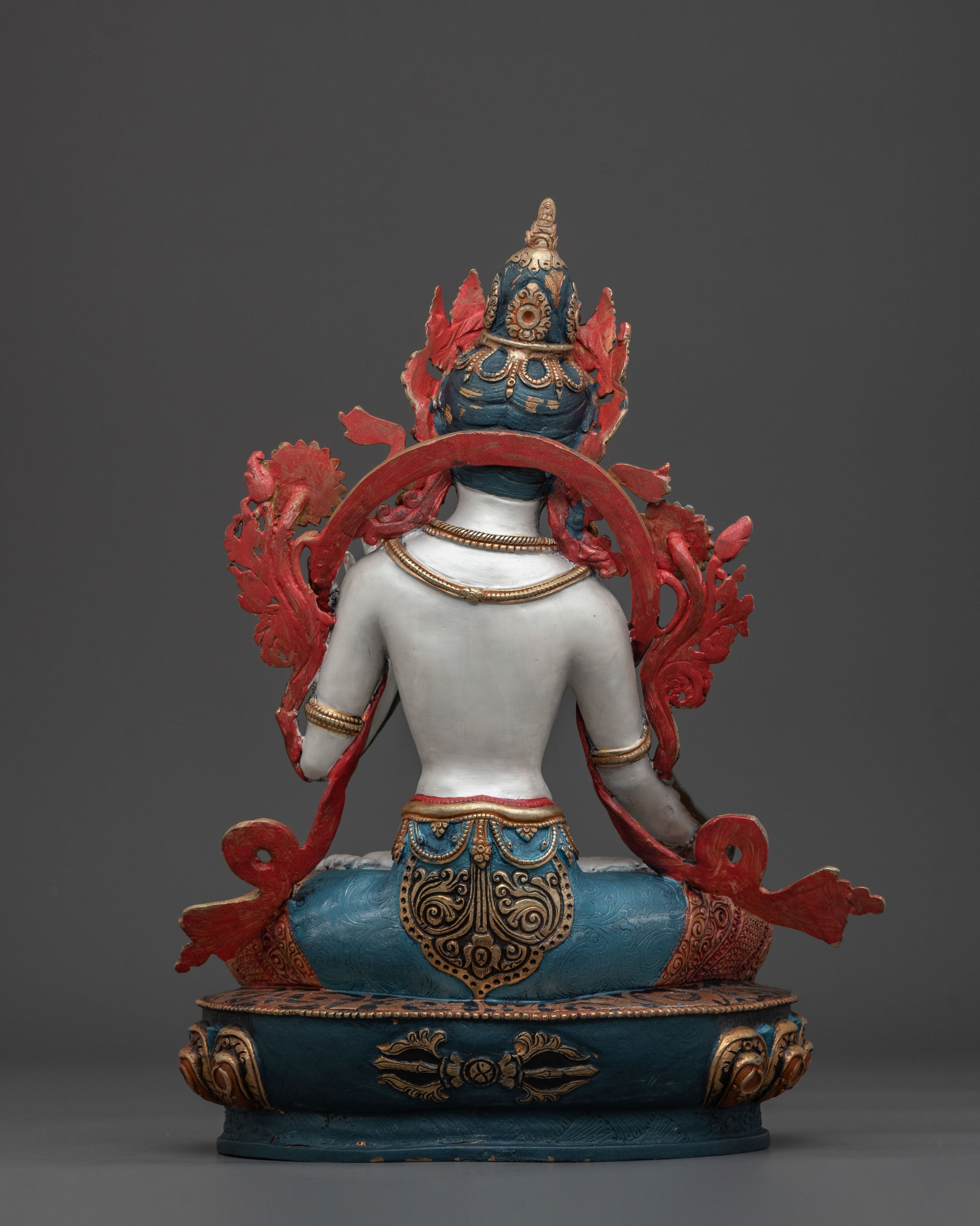 White Tara Wisdom Sculpture | Tibetan Goddess