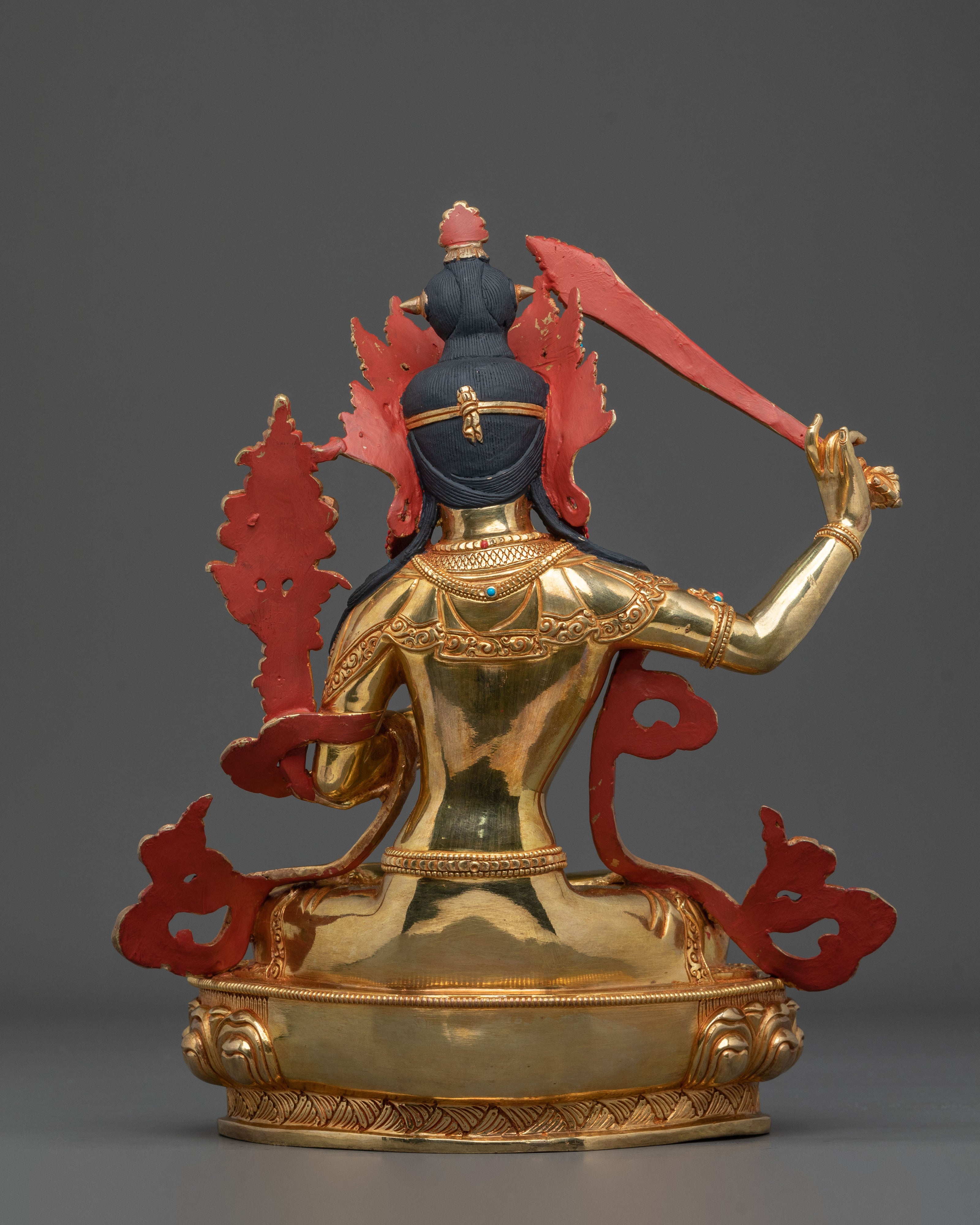 Handmade Manjughoṣa Statue | Tibetan Wisdom Deity