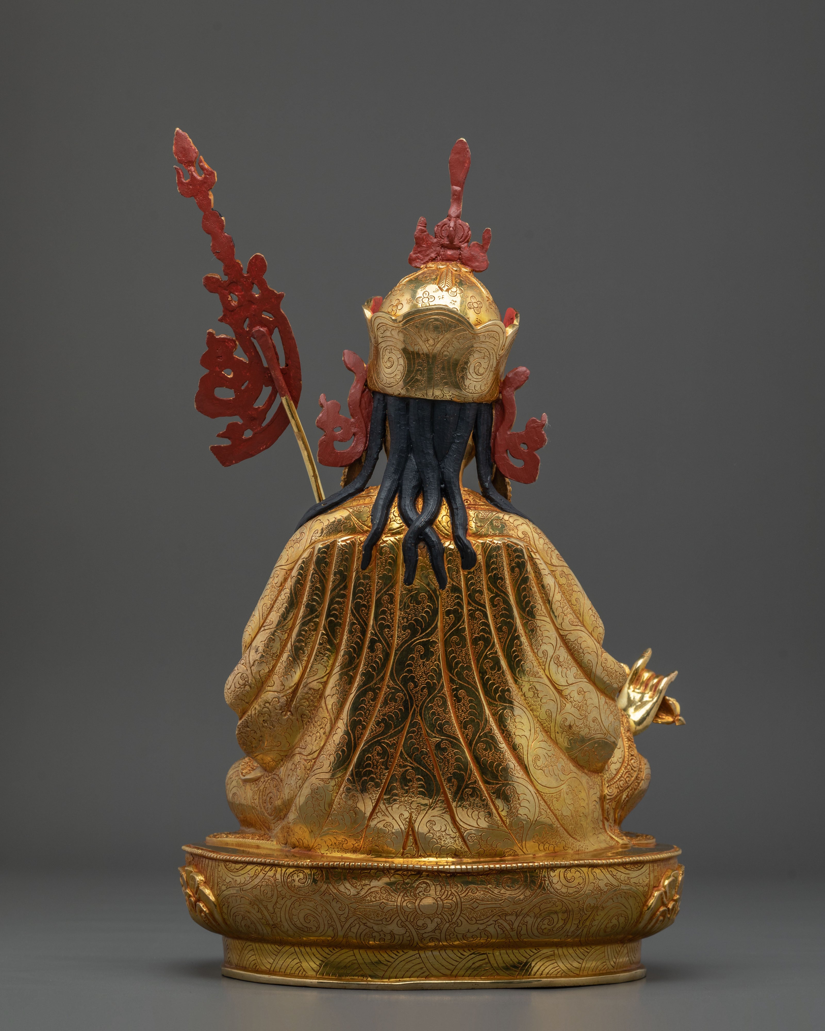 Handmade Guru Rinpoche Sacred Figurine | 24K Gold Gilded