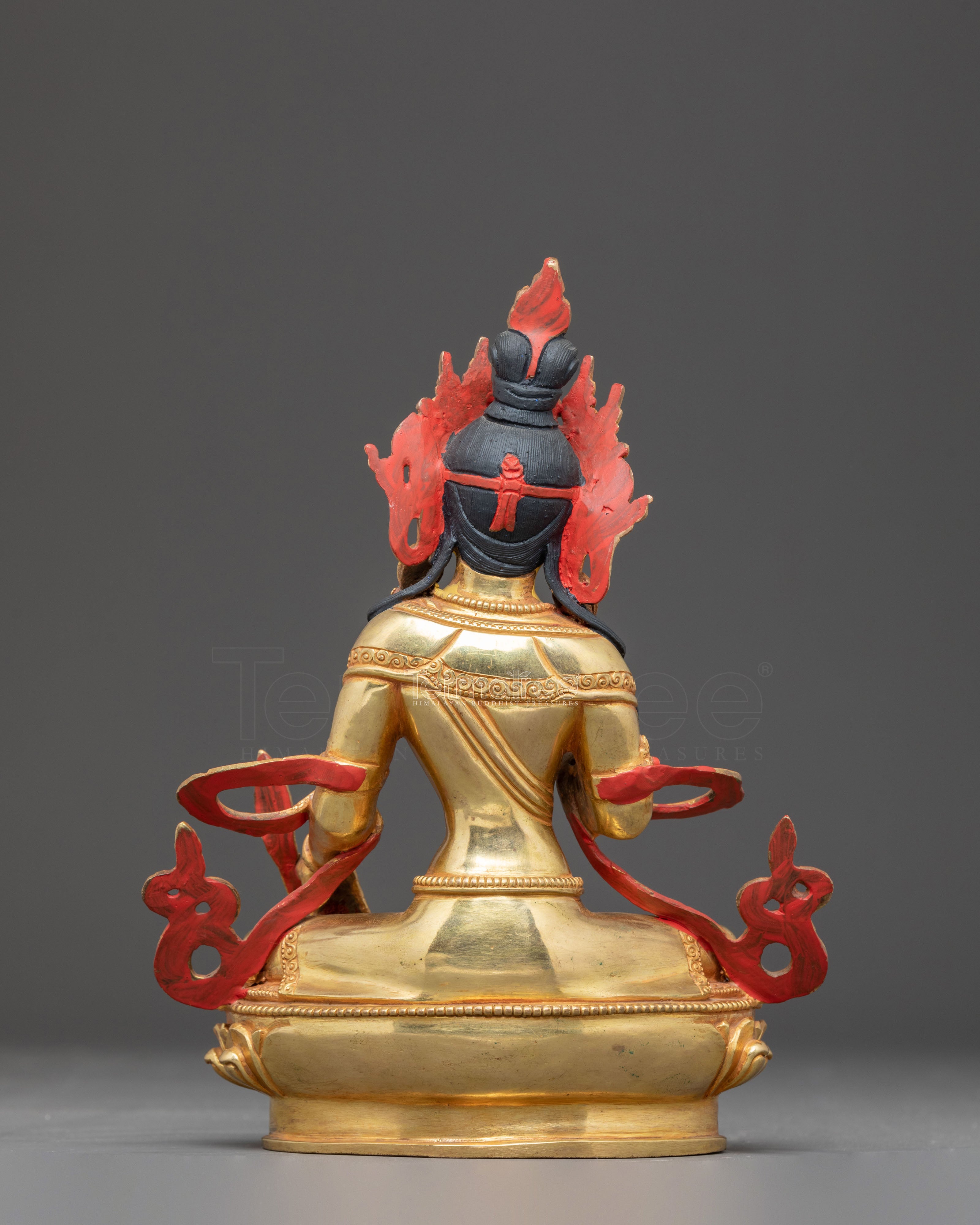 Handcrafted Ksitigarbha Golden Statue | Compassionate Bodhisattva