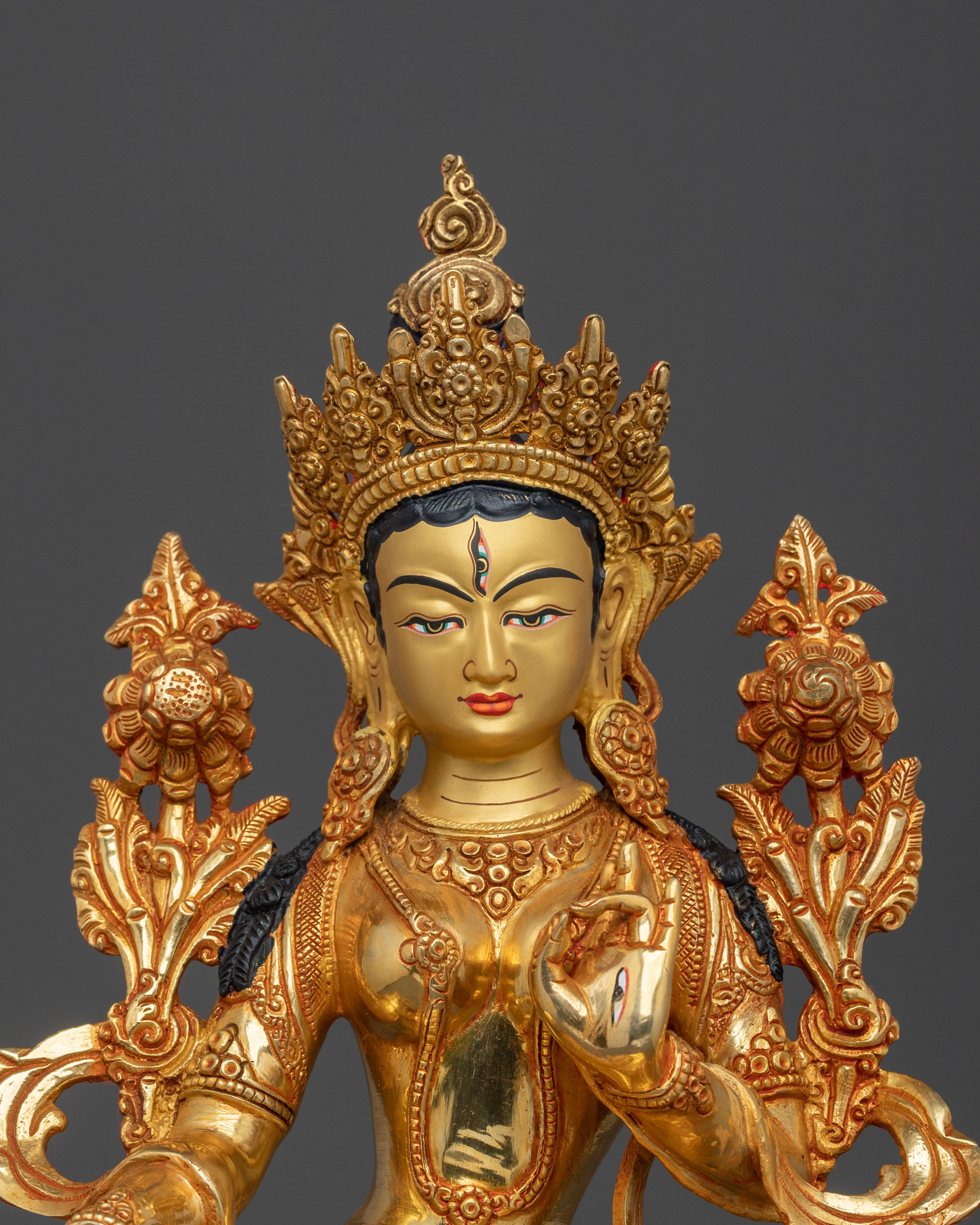 Tibetan White Tara Handmade Statue | Goddess of Compassion