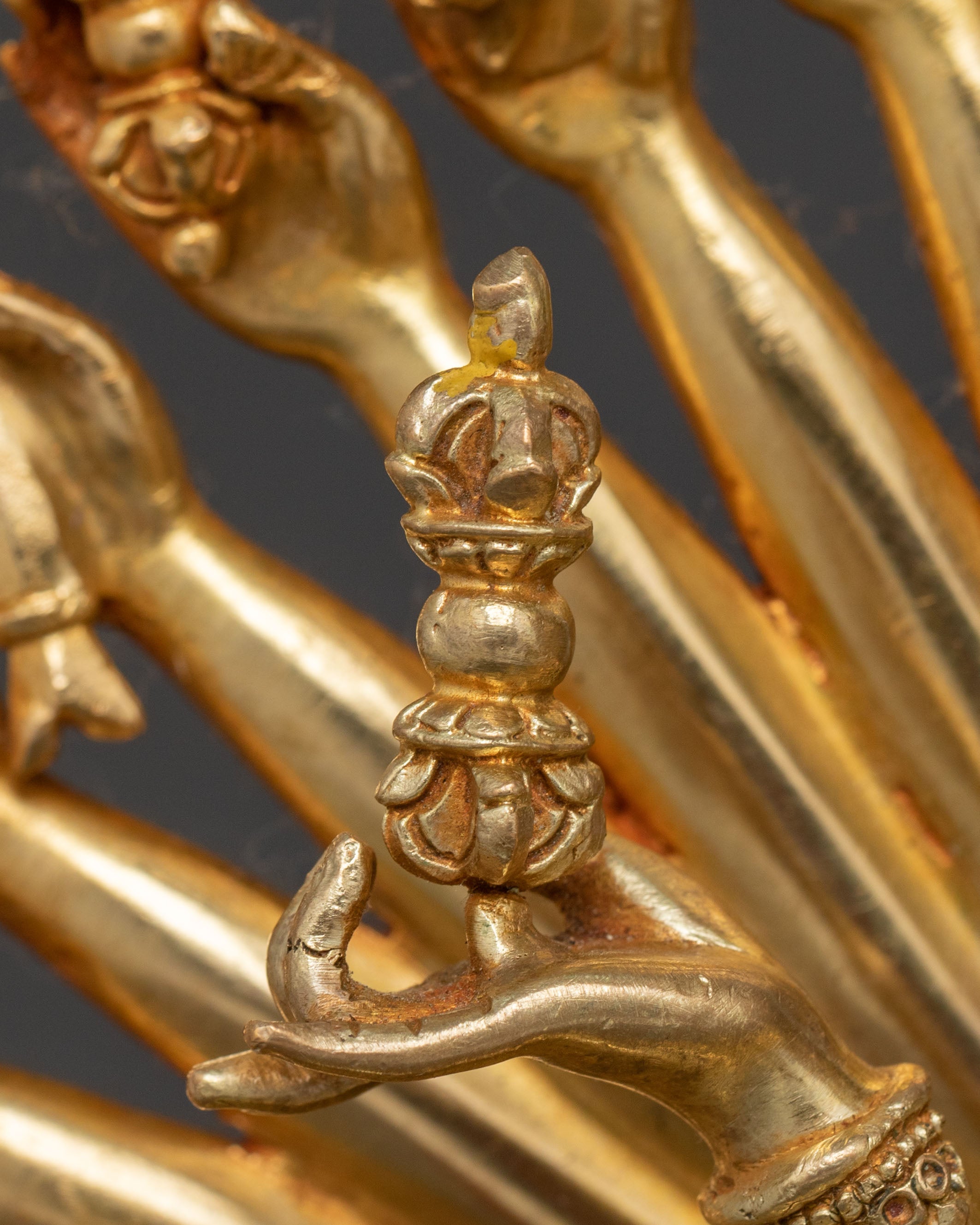 1000 Armed Dukar Golden Statue | 24K Gold Gilded