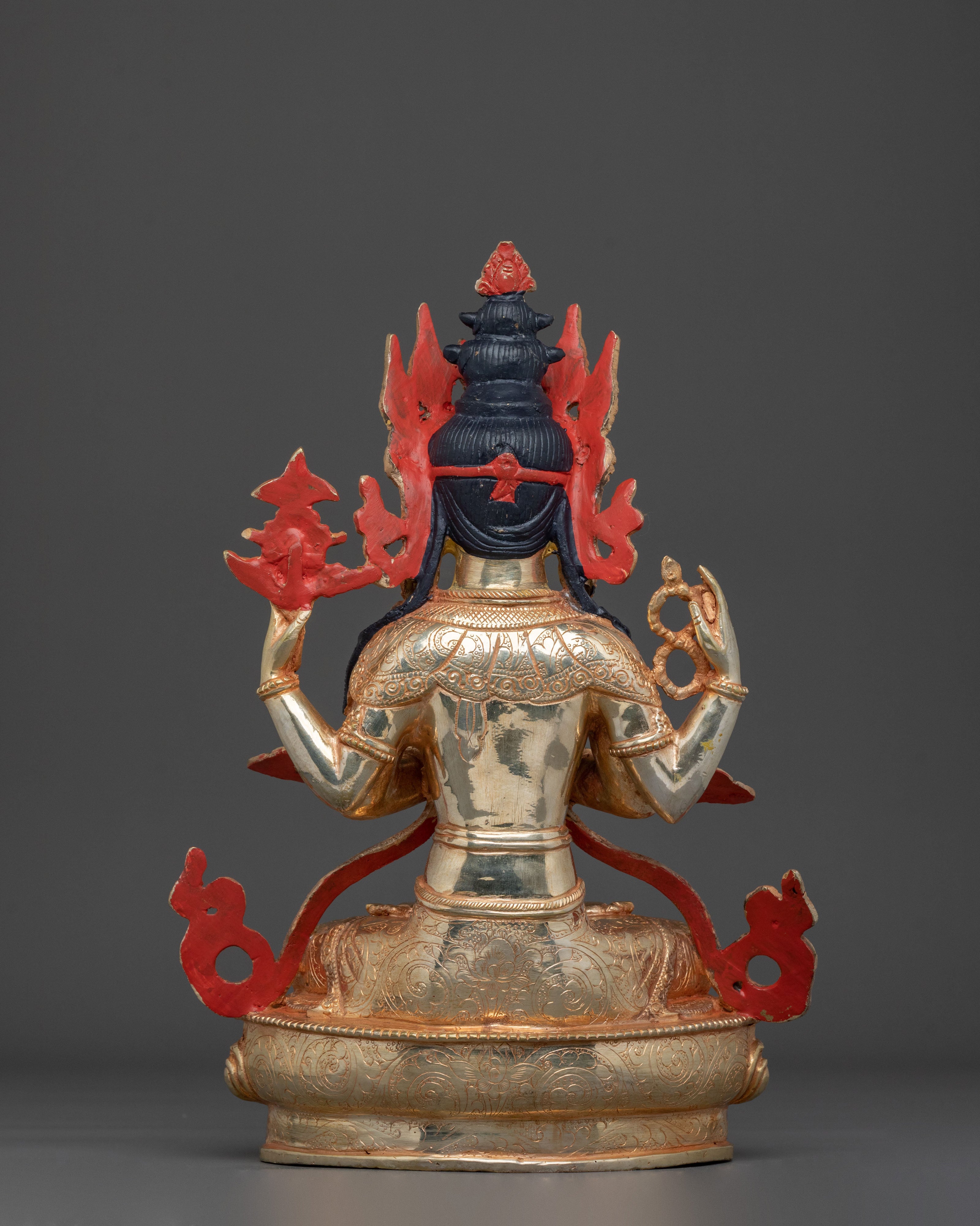 Chenrezig Statue | 24k Gold Gilded Guardian