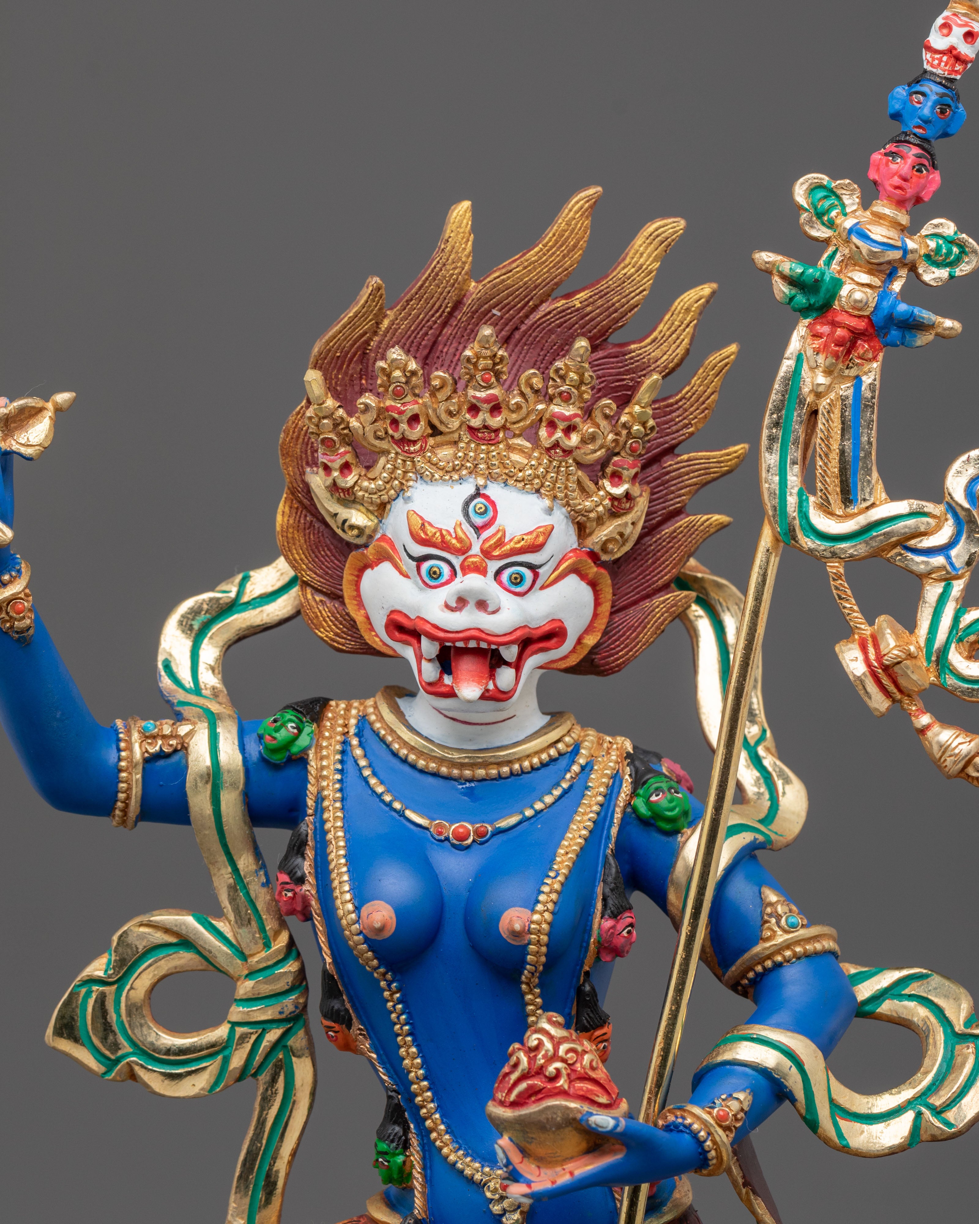 Sacred Protector Shima Mukha Statue | Sacred Protector of Vajrayana Buddhism
