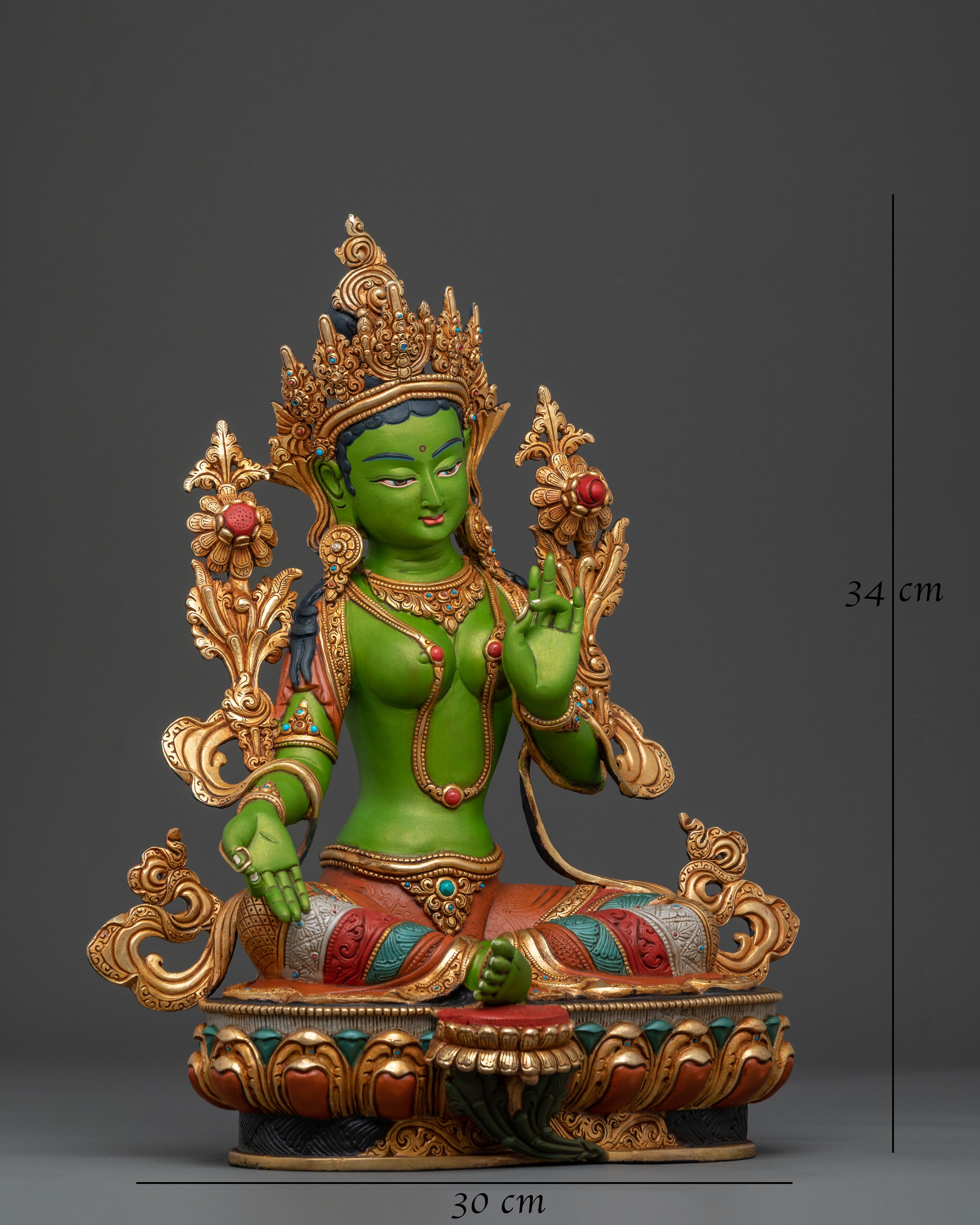 Green Tara Statue | Tibetan Buddhist Goddess