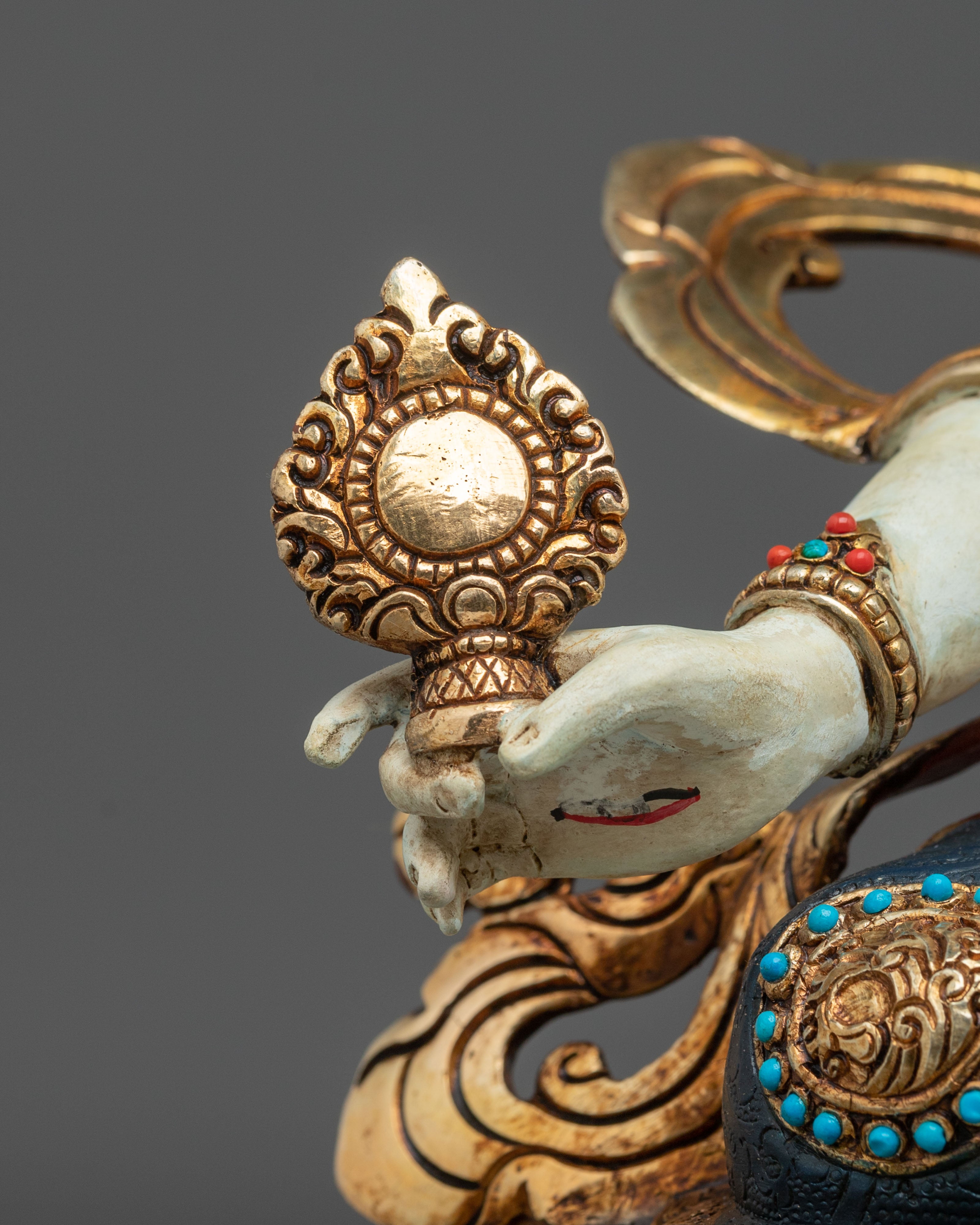 Goddess Dukar Statue | 24K Gold Gilded Copper