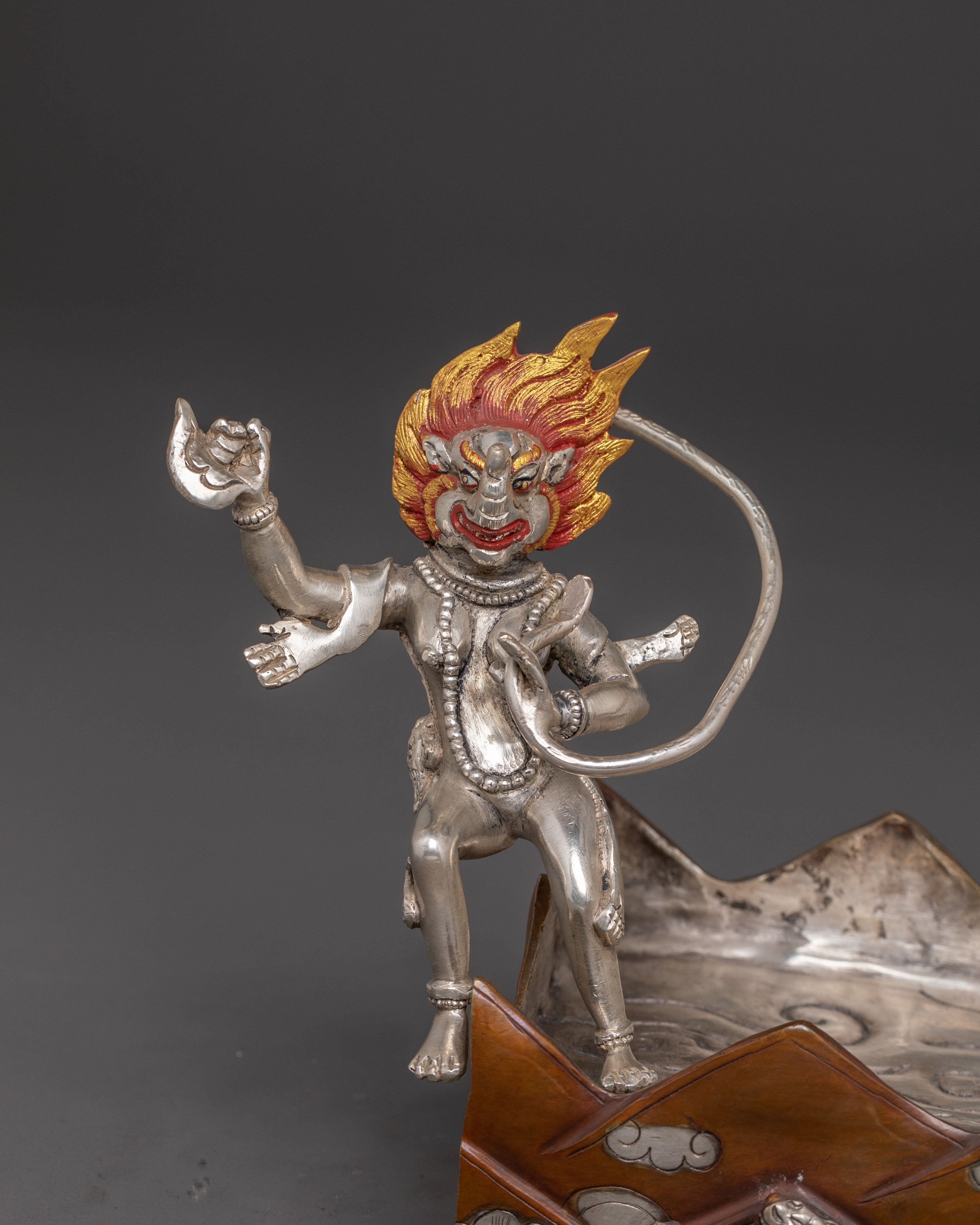 Palden Lhamo Sacred Copper Statue | Buddhist Guardian Sculpture