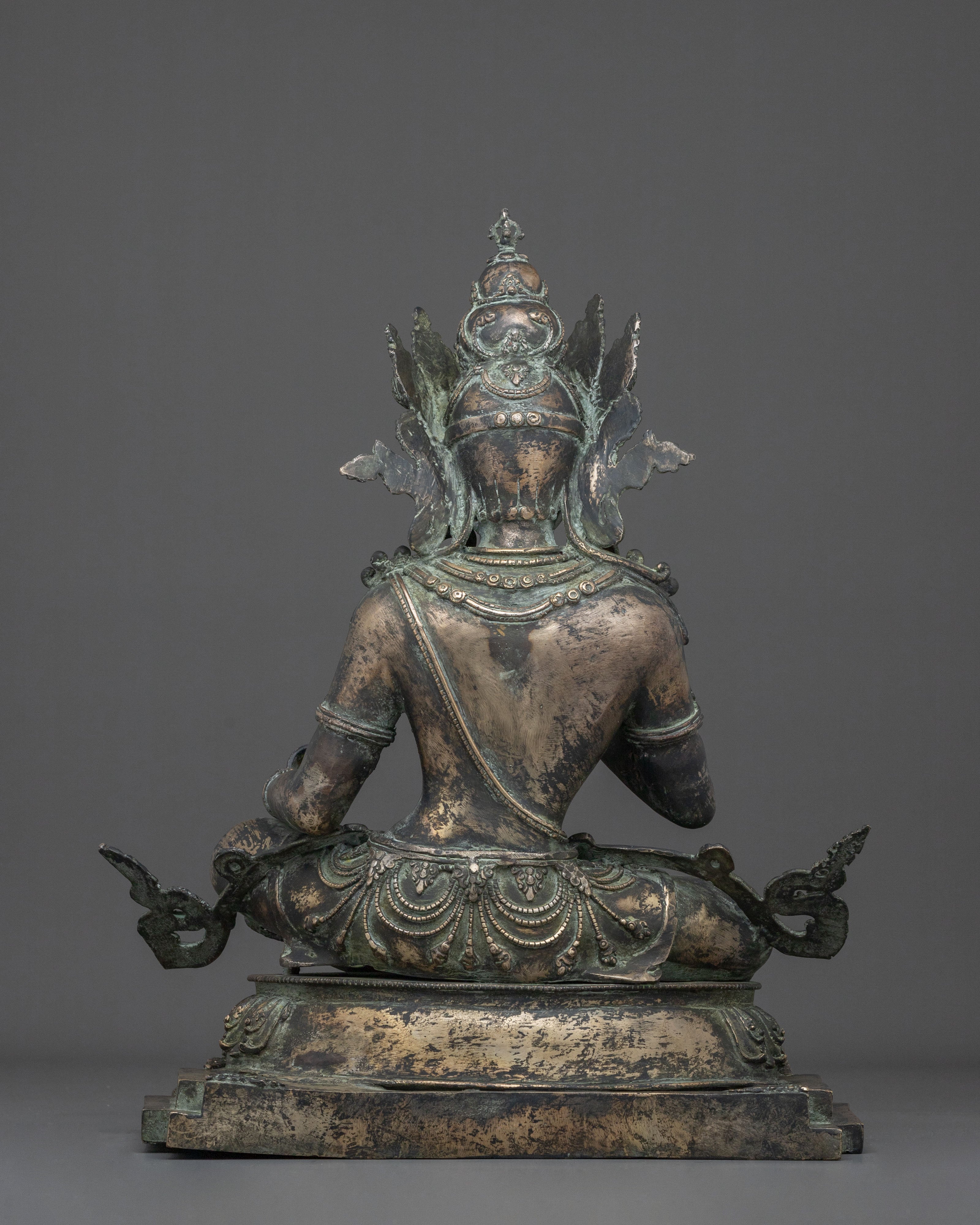 Hand-Carved Vajrasattva Sacred Sculpture | Home Decor