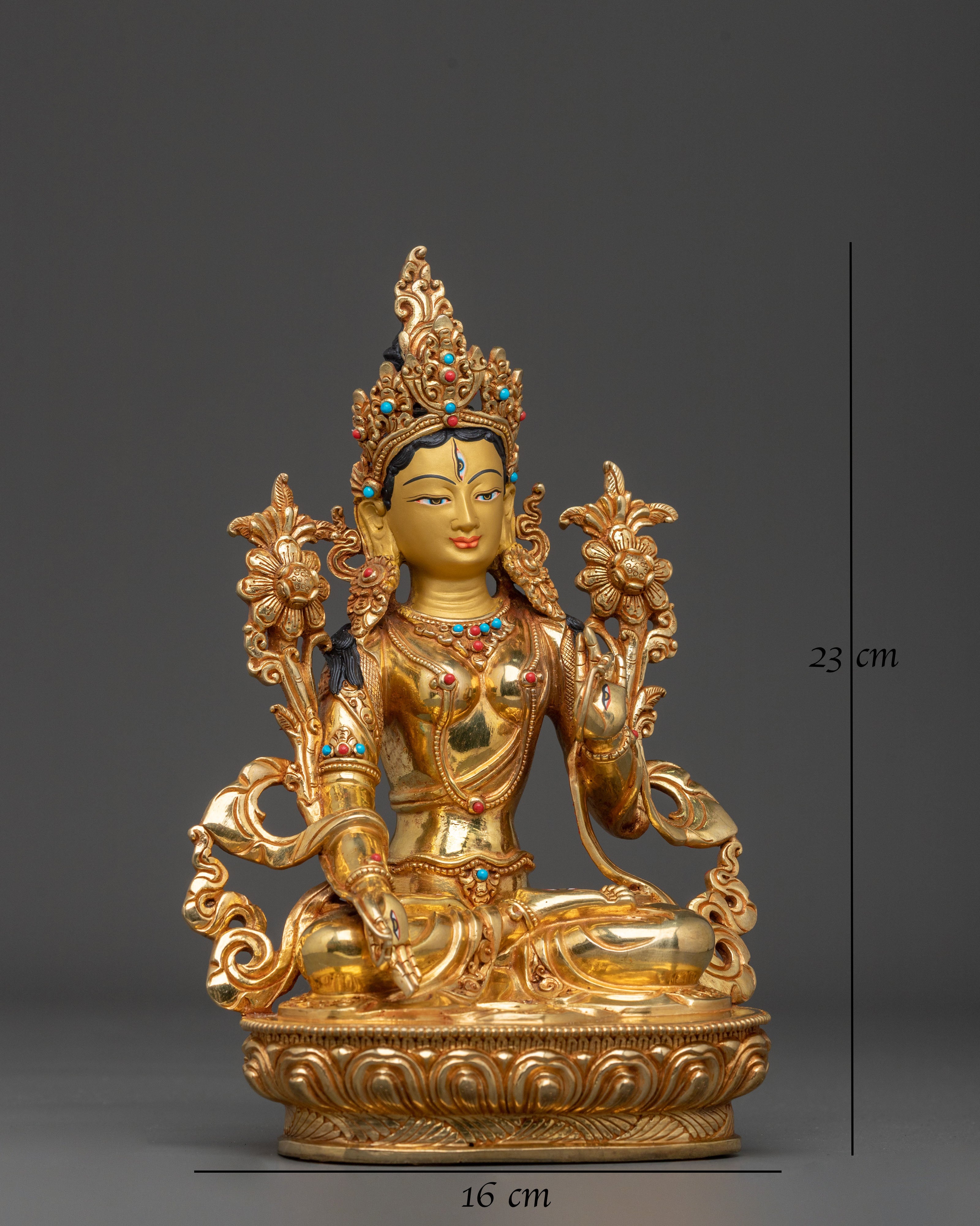 White Tara Sculpture | Tibetan Buddhist Goddess