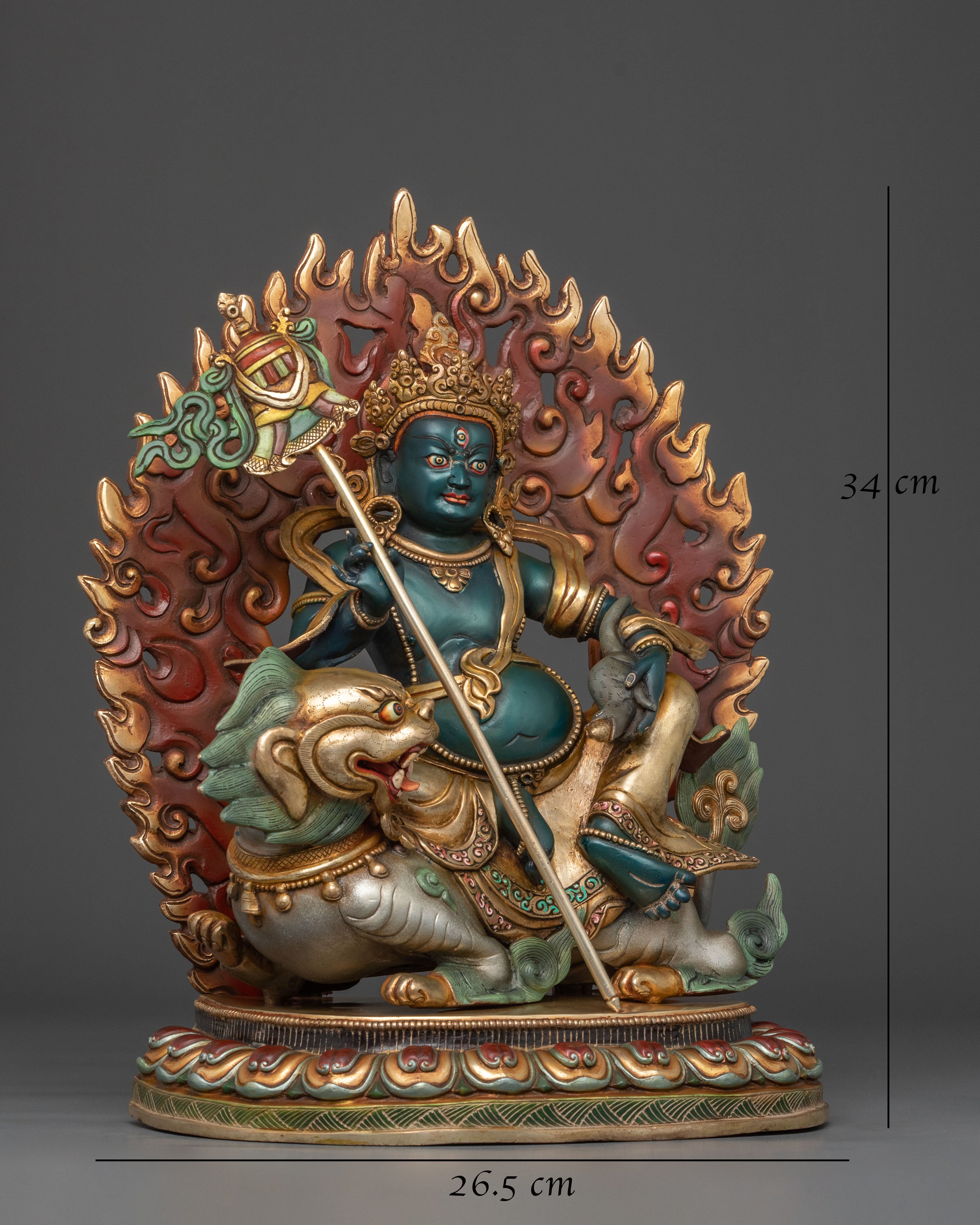Sacred Namtoshe Wealth Deity Statue, Handcrafted in Nepal