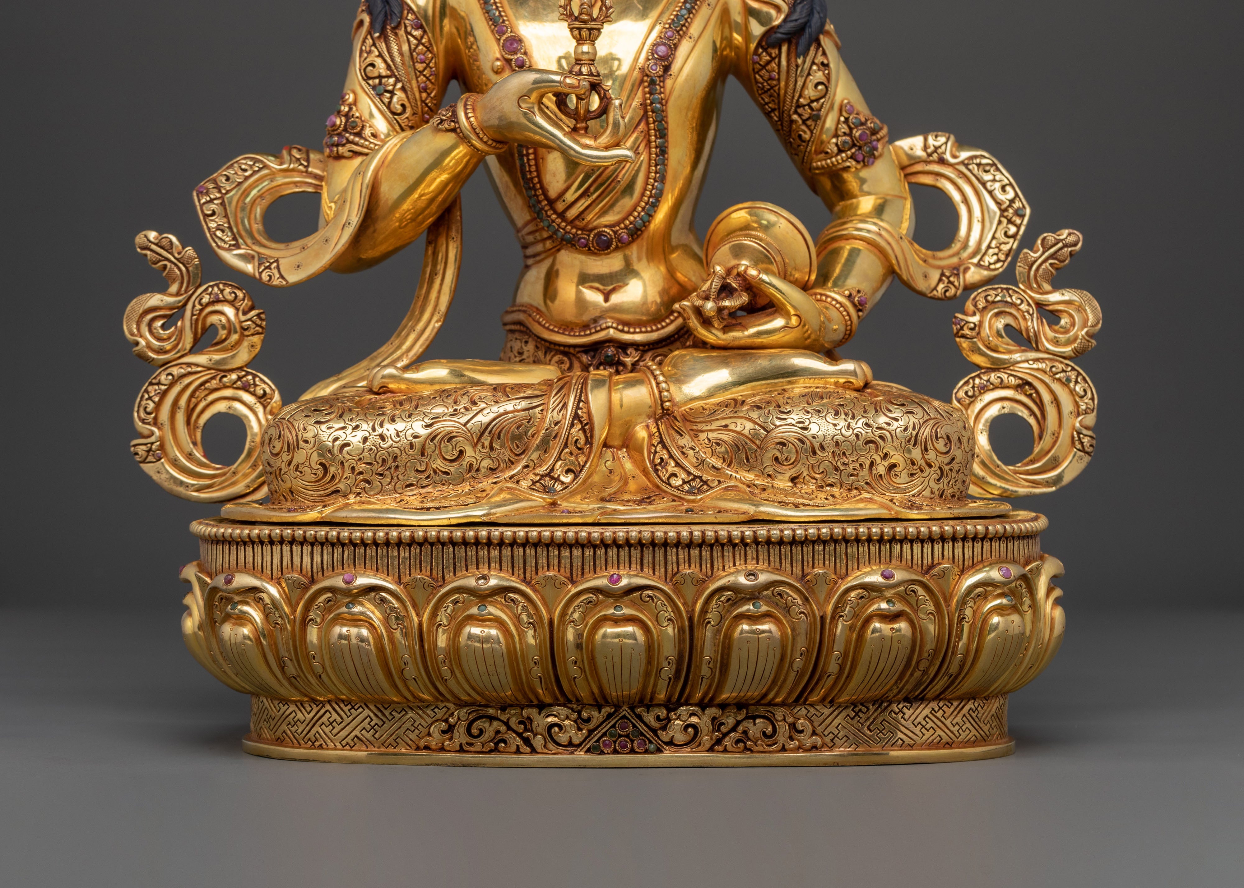Vajrasattva: 24K Gold Gilded Copper Statue